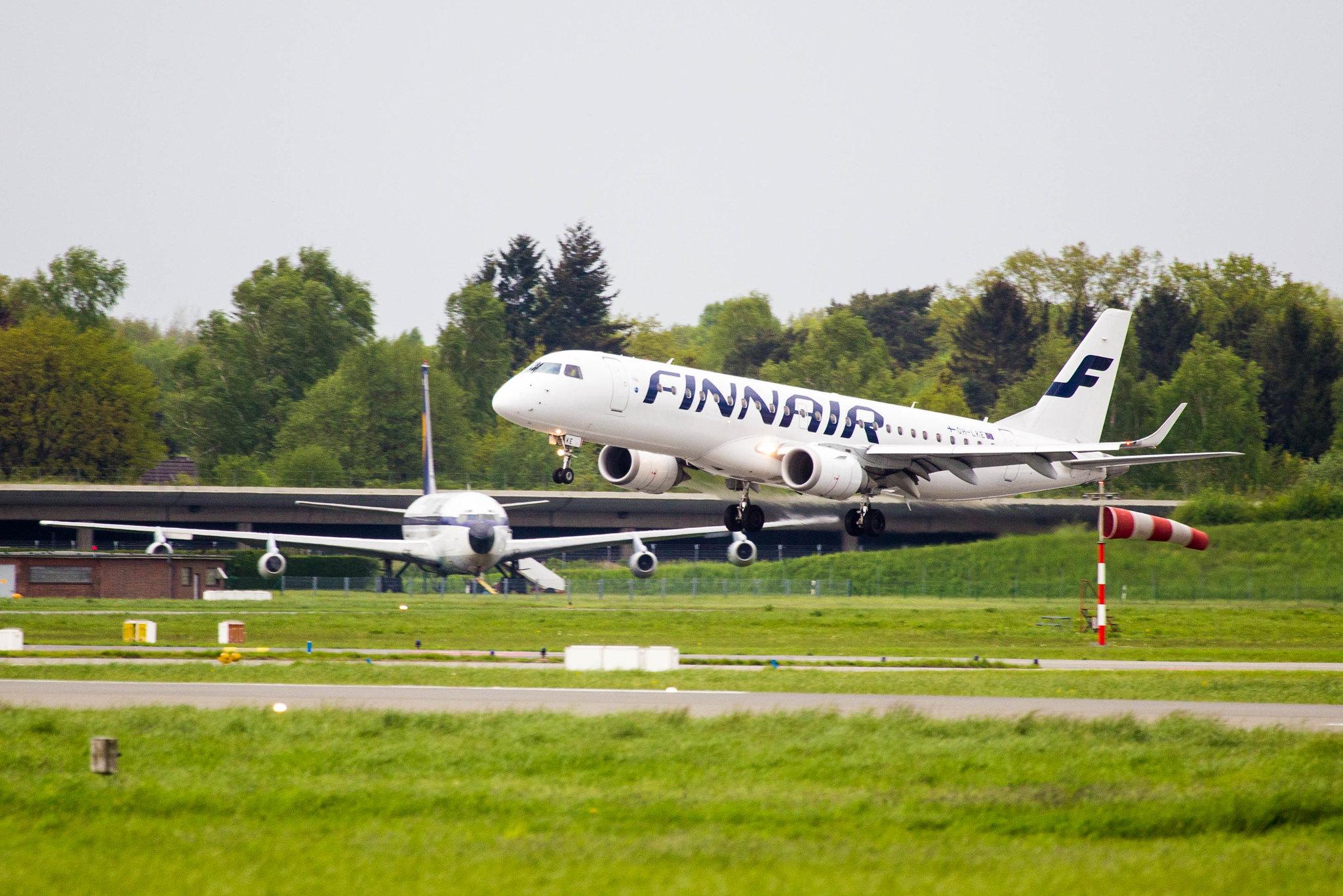 Hamburg Airport: Finnair (AY / FIN) | Operator: NORRA |  Embraer E190LR E190 | OH-LKE | MSN 19000059