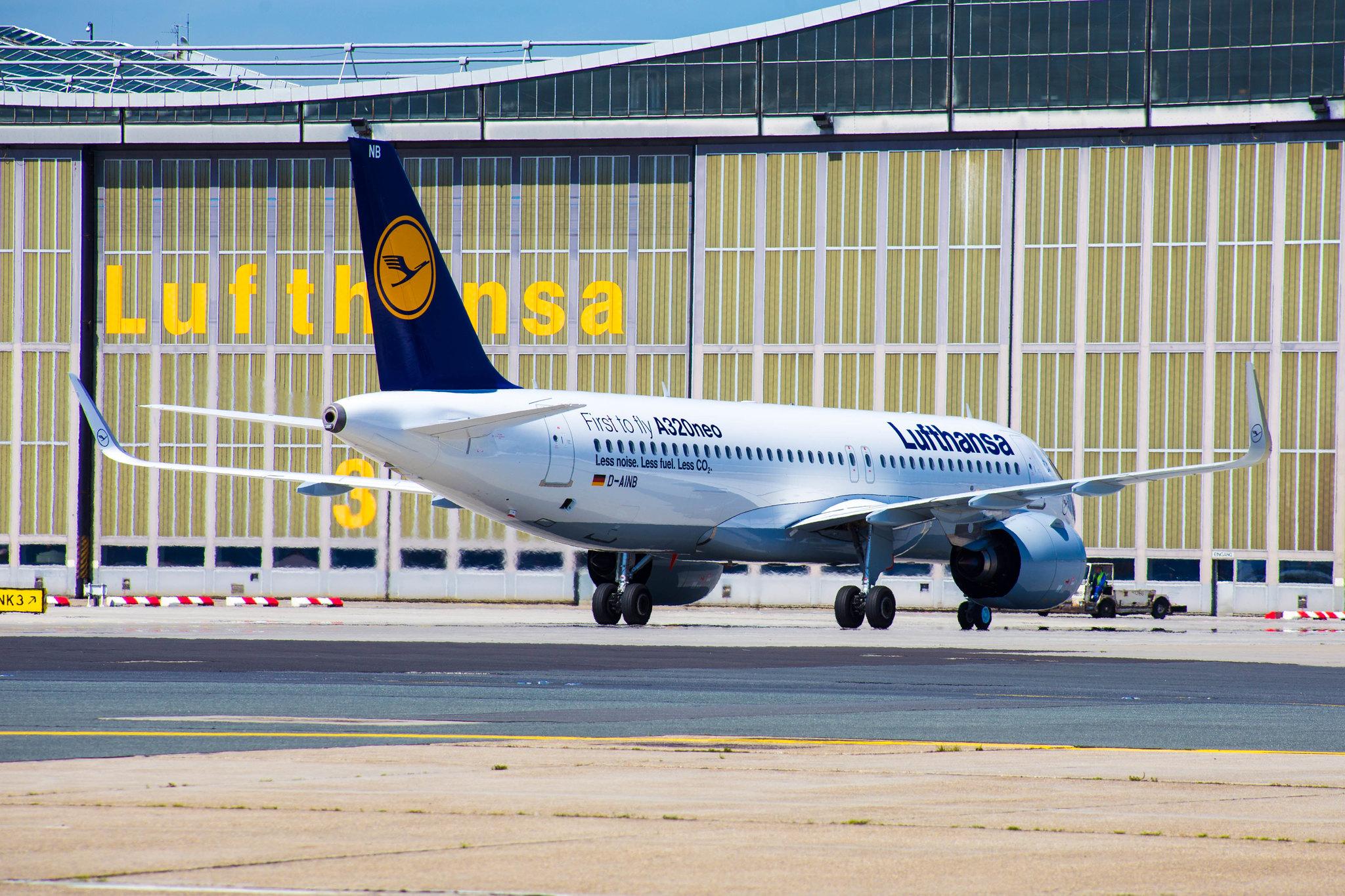 Frankfurt Airport: Lufthansa (LH / DLH) | Livery: First to fly A320neo Sticker | Airbus A320-271N A20N | D-AINB | MSN 6864
