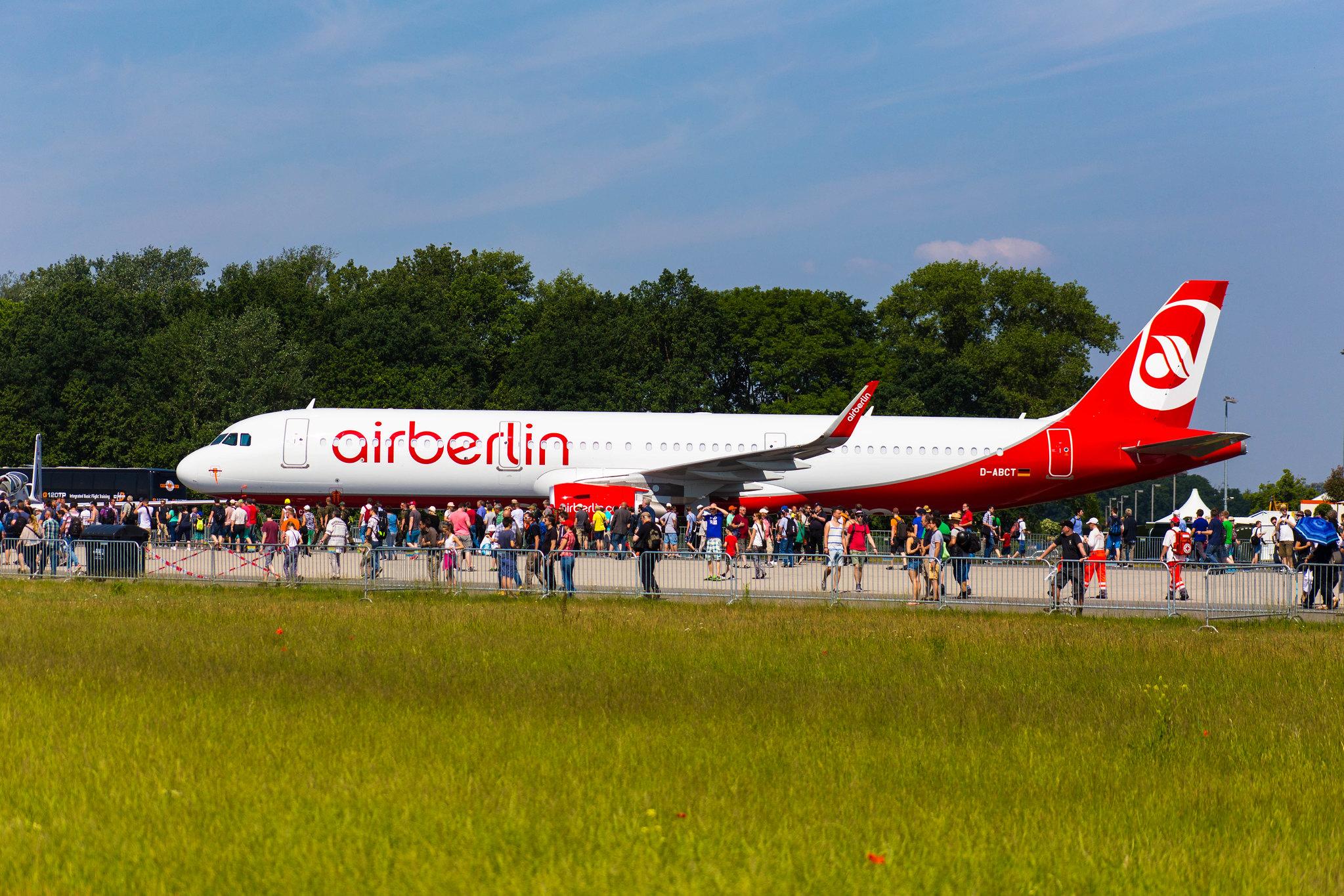 ILA 2016: Airberlin Airbus A321-200 D-ABCT