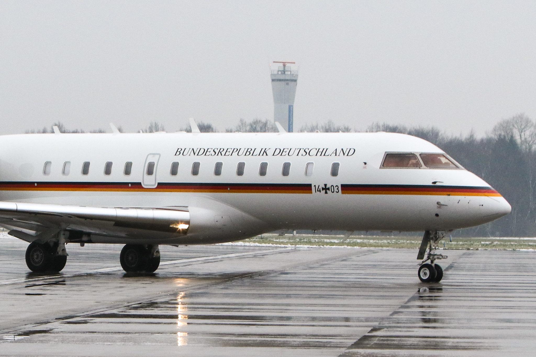 Hamburg Airport: German Air Force (/ GAF) | Bombardier BD-700-1A11 Global 5000 GLEX | 14+03 | MSN 9411