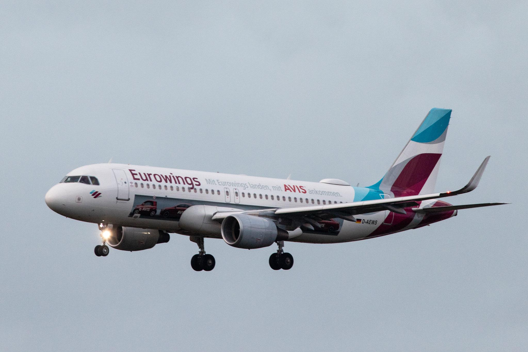 Hamburg Airport: Eurowings (EW / EWG) | Livery: AVIS Livery | Airbus A320-214 A320 | D-AEWS | MSN 7439