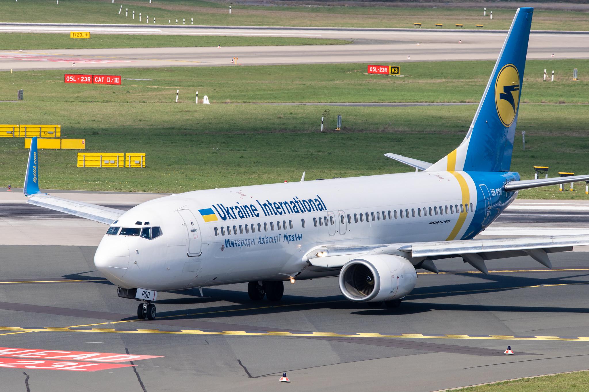 Düsseldorf Airport: Ukraine International Airlines (PS / AUI) | Operator: Ukraine Int. Airlines |  Boeing 737-8Q8 B738 | UR-PSO | MSN 30628
