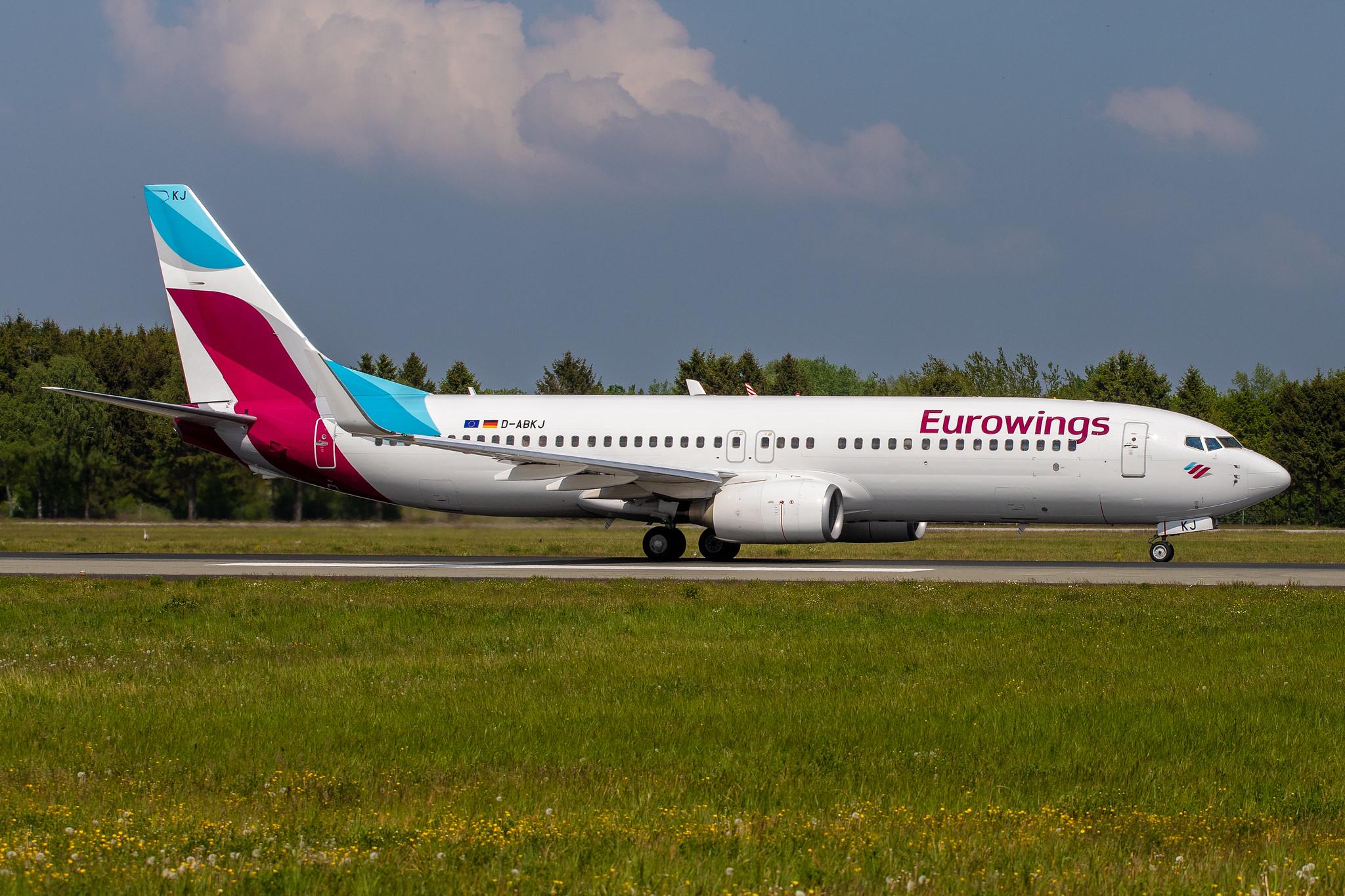 Hamburg Airport: Eurowings (EW / EWG) | Operator: TUI fly |  Boeing 737-86J B738 | D-ABKJ | MSN 37749