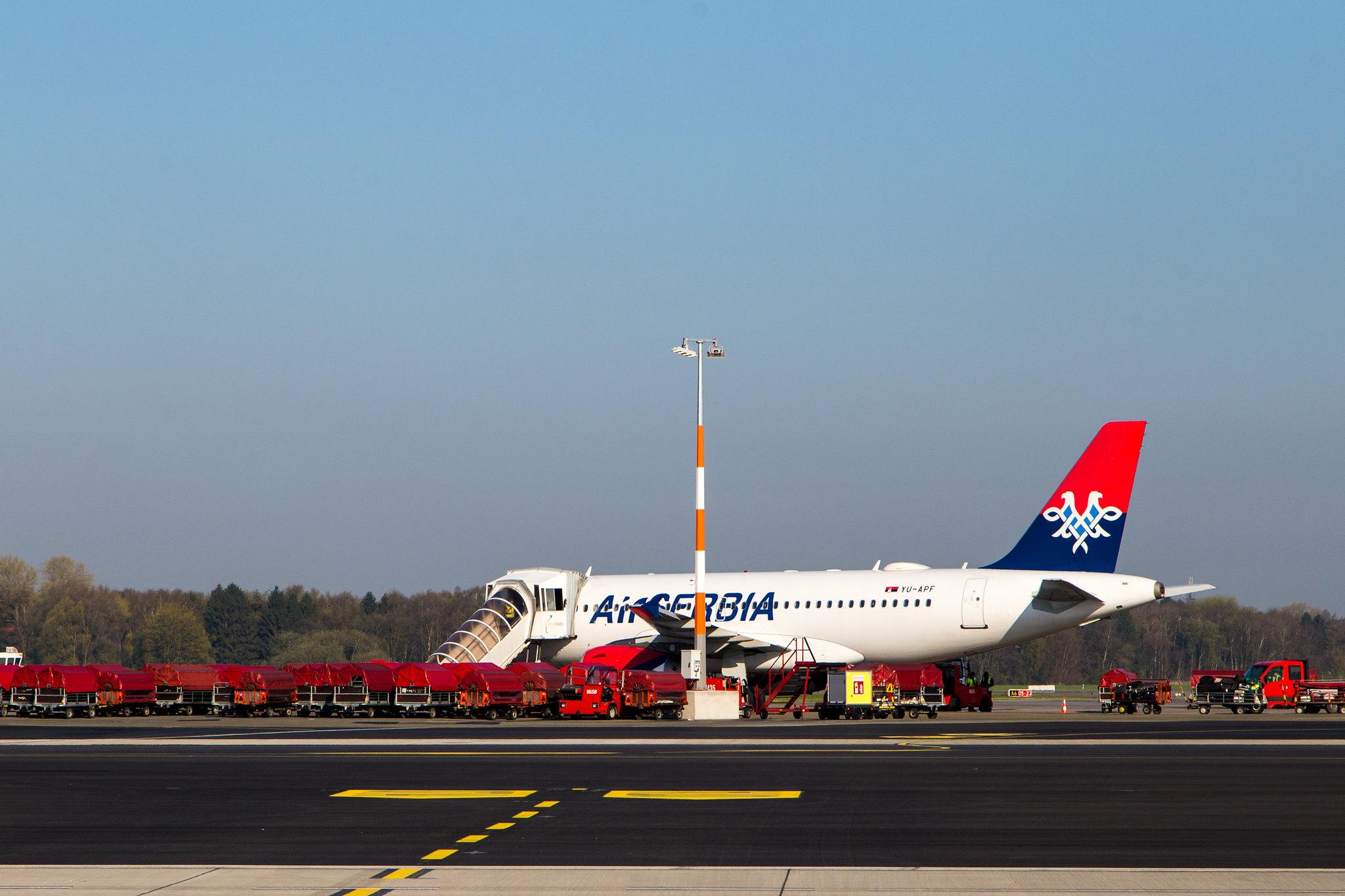 Hamburg Airport: AirSERBIA (JU / ASL) |  Airbus A319-132 A319 | YU-APF | MSN 3317