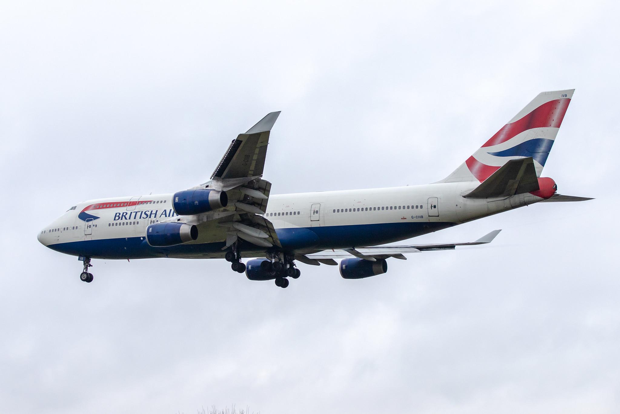 London Heathrow Airport: British Airways (BA / BAW) |  Boeing 747-436 B744 | G-CIVB | MSN 25811