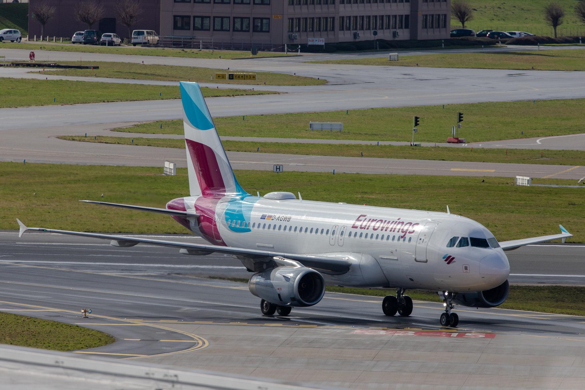 Hamburg Airport: Eurowings (EW / EWG) |  Airbus A319-132 A319 | D-AGWB | MSN 2833
