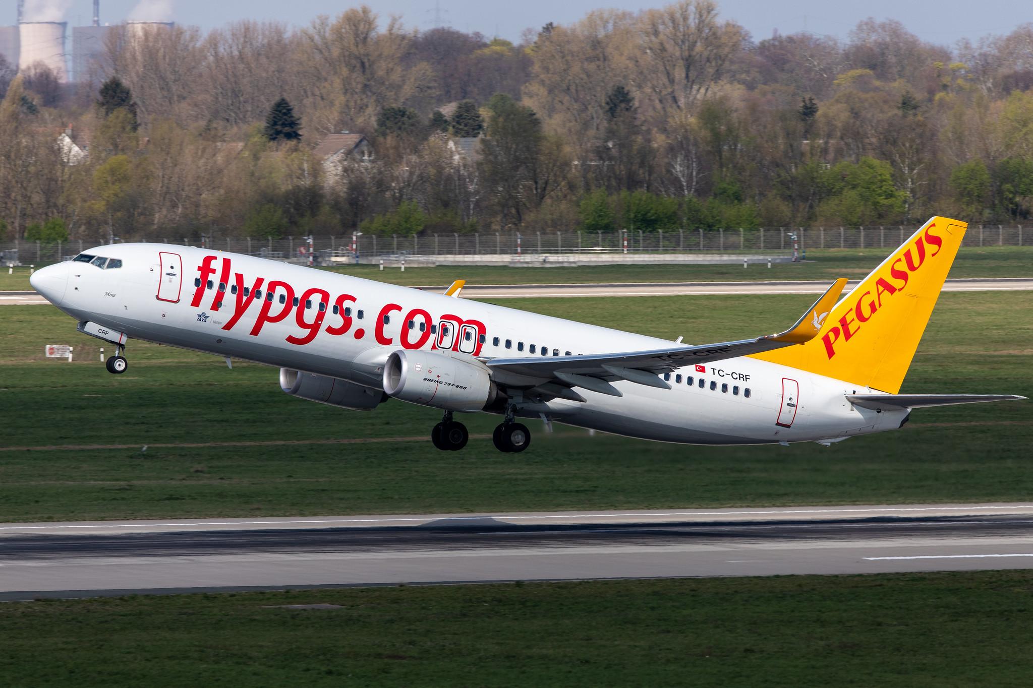 Düsseldorf Airport: Pegasus Airlines (PC / PGT) |  Boeing 737-82R B738 | TC-CRF | MSN 63704