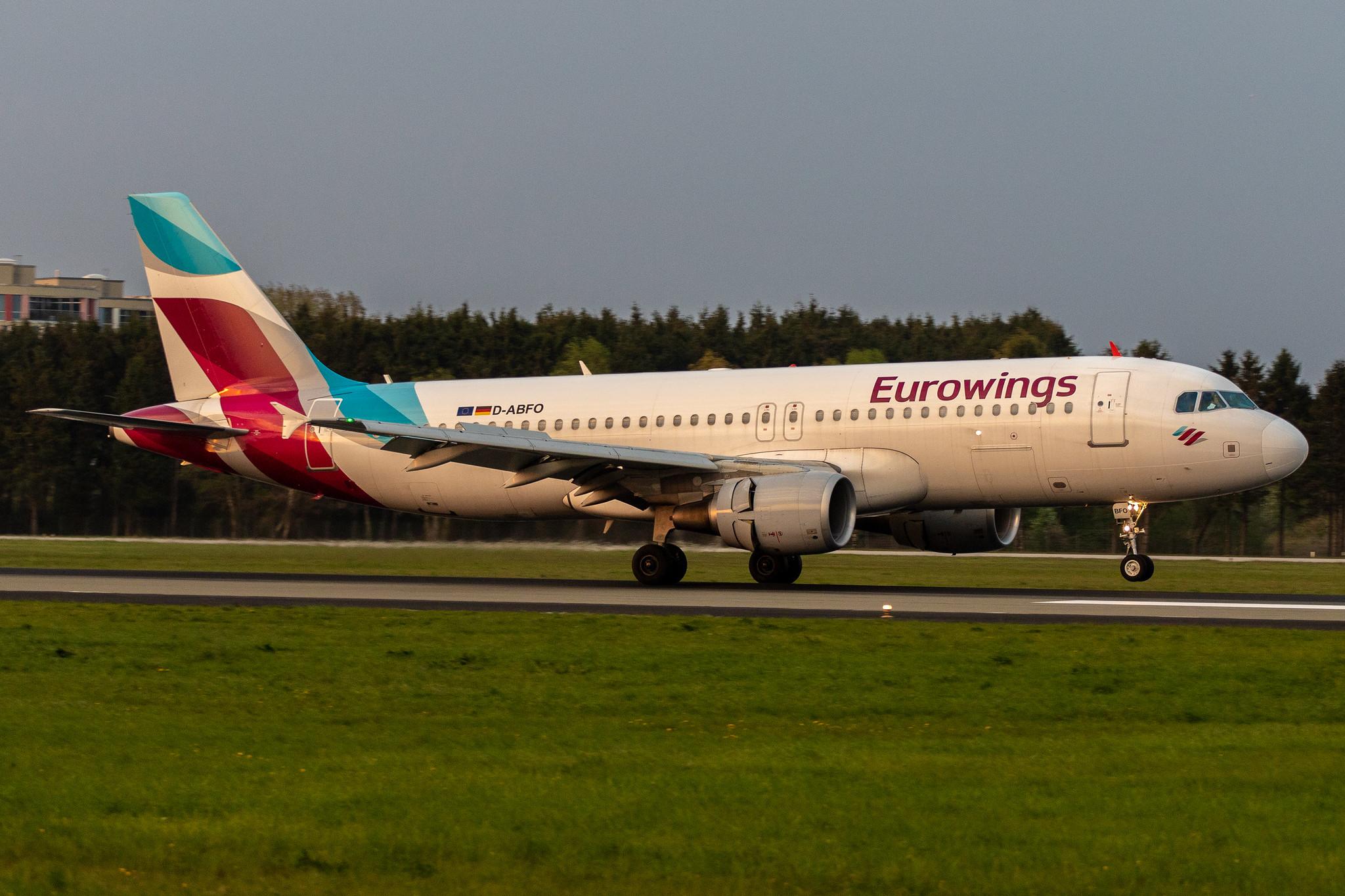 Hamburg Airport: Eurowings (EW / EWG) | Operator: Eurowings Europe |  Airbus A320-214 A320 | D-ABFO | MSN 4565