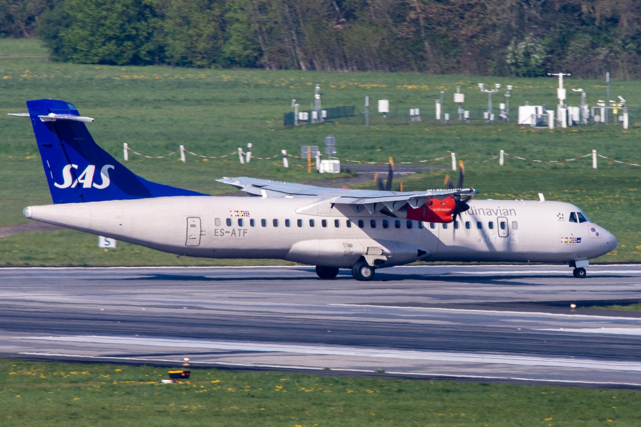 Hamburg Airport: SAS (SK / SAS) | Operator: Xfly |  ATR 72-600 AT76 | ES-ATF | MSN 1131
