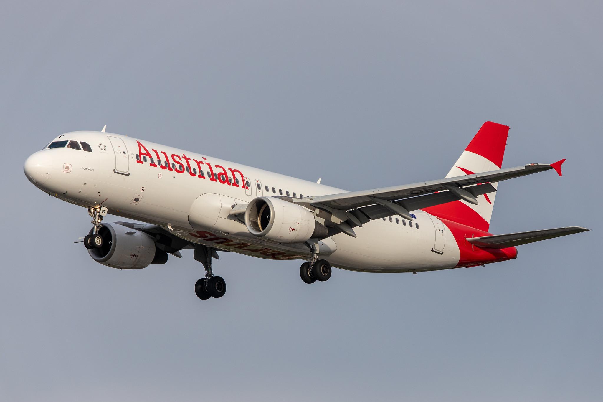 Hamburg Airport: Austrian Airlines (OS / AUA) |  Airbus A320-214 A320 | OE-LBT | MSN 1387