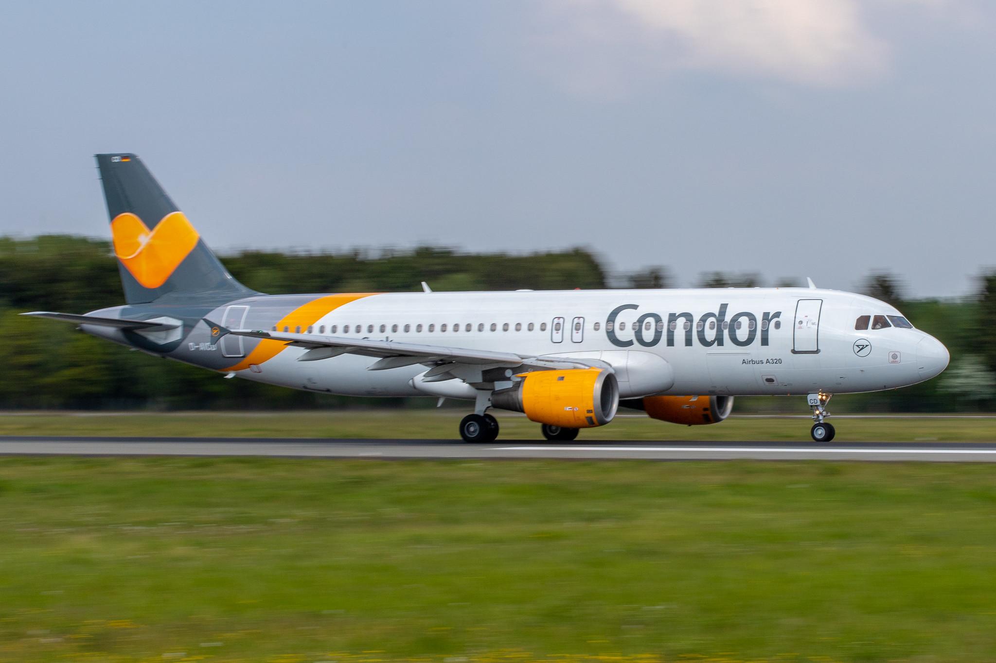 Hamburg Airport: Condor (DE / CFG) |  Airbus A320-212 A320 | D-AICD | MSN 0884