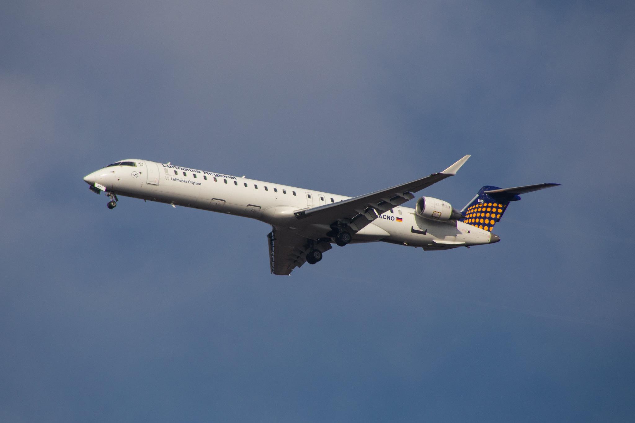 Frankfurt Airport: Lufthansa (LH / DLH) | Operator: Lufthansa CityLine |  Mitsubishi CRJ-900LR CRJ9 | D-ACNO | MSN 15255