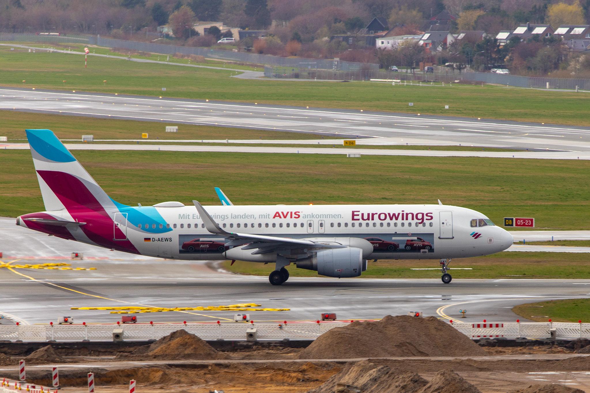 Hamburg Airport: Eurowings (EW / EWG) | Livery: AVIS Livery | Airbus A320-214 A320 | D-AEWS | MSN 7439