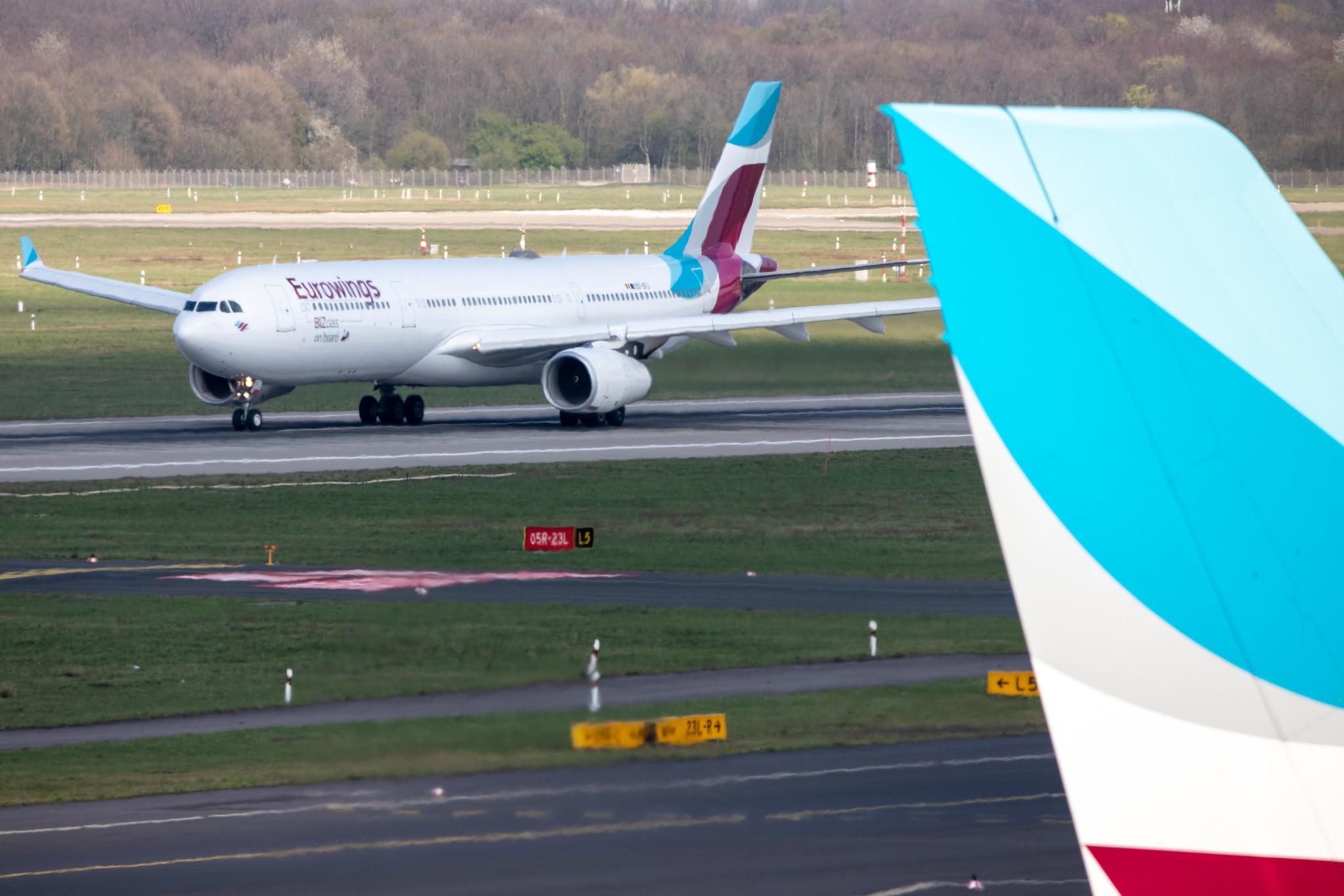 Düsseldorf Airport: Eurowings (EW / EWG) | Operator: Brussels Airlines |  Airbus A330-343 A333 | OO-SFJ | MSN 0701