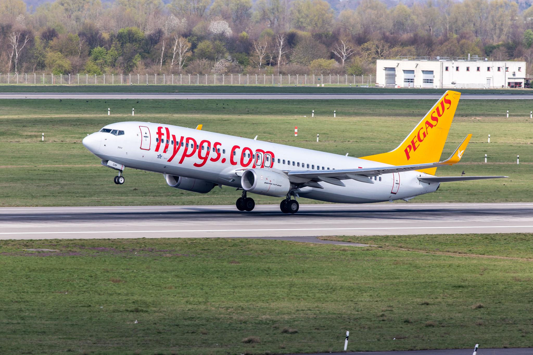 Düsseldorf Airport: Pegasus Airlines (PC / PGT) |  Boeing 737-82R B738 | TC-CRF | MSN 63704