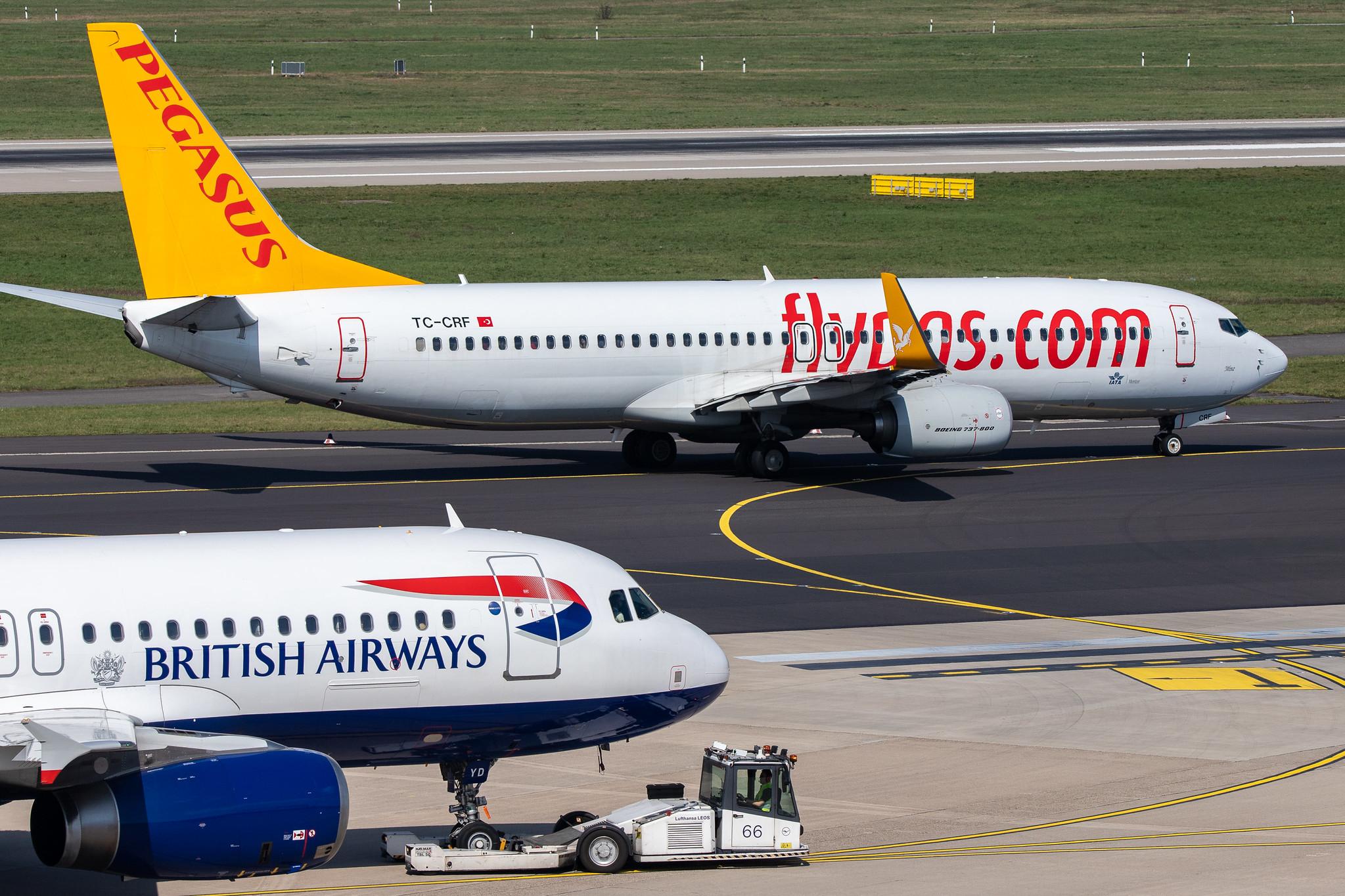 Düsseldorf Airport: Pegasus Airlines (PC / PGT) |  Boeing 737-82R B738 | TC-CRF | MSN 63704