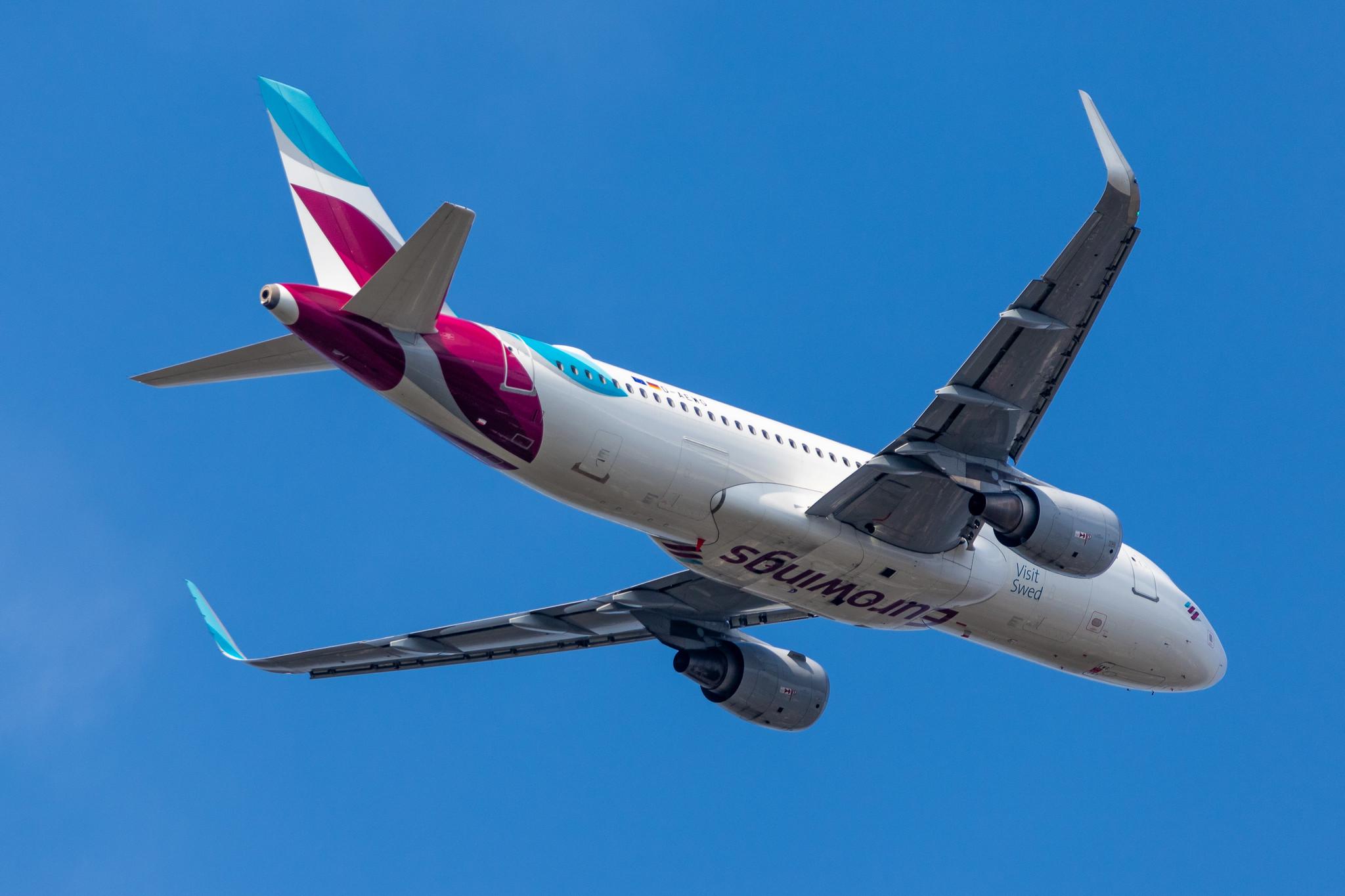 Hamburg Airport: Eurowings (EW / EWG) |  Livery: Visit Sweden/Göteborg Livery |  Airbus A320-214 A320 | D-AEWG | MSN 7121