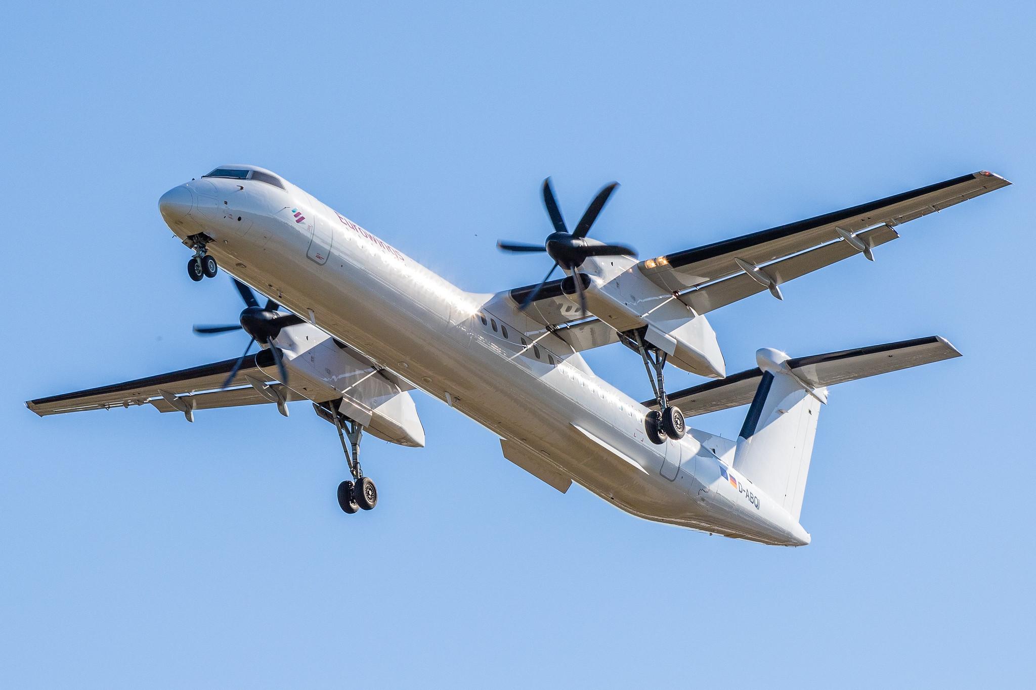 Hamburg Airport: Eurowings (EW / EWG) | Operator: Luftfahrtgesellschaft Walter |  De Havilland Canada Dash 8-400 DH8D | D-ABQI | MSN 4264