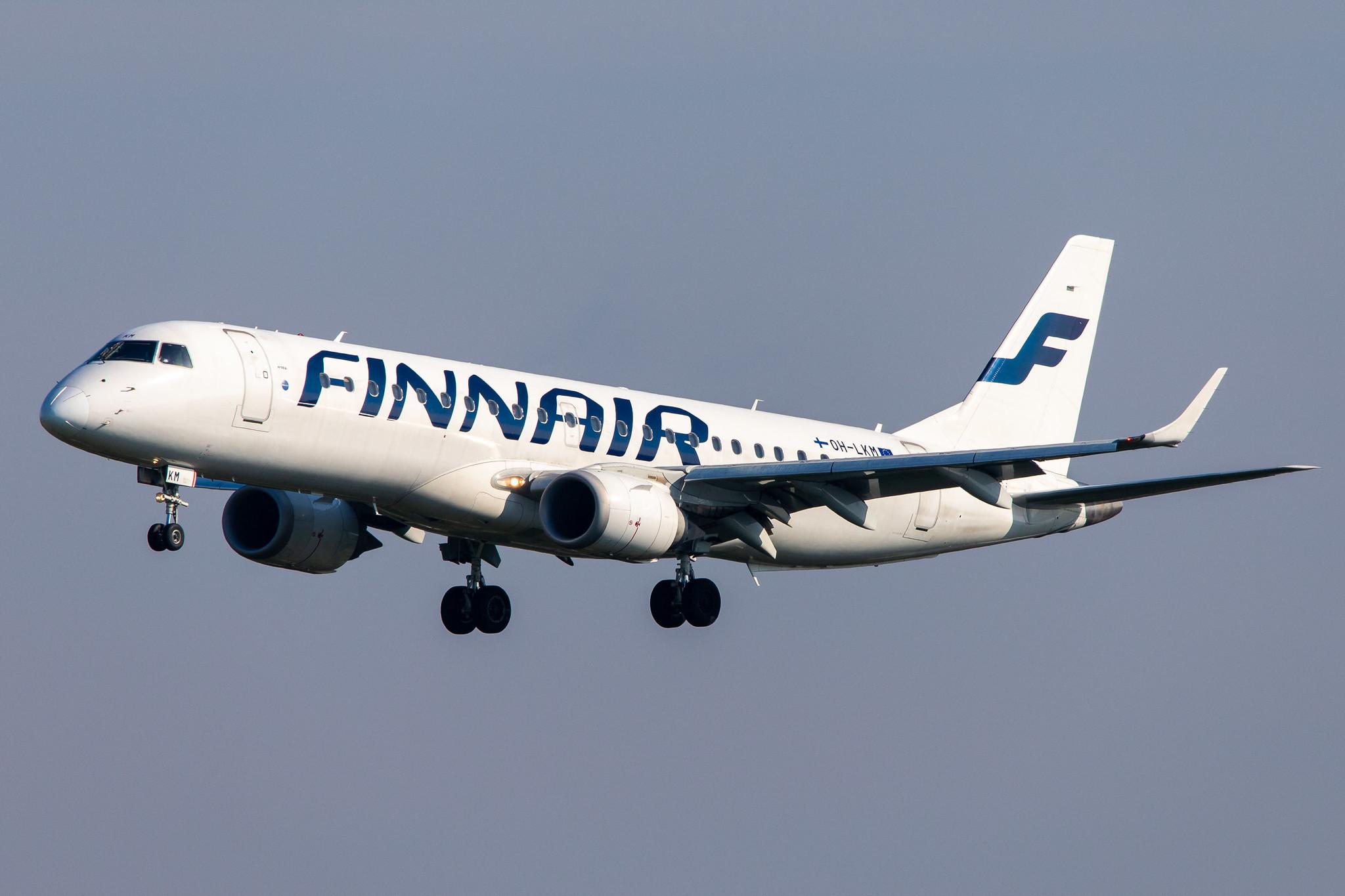 Hamburg Airport: Finnair (AY / FIN) | Operator: NORRA |  Embraer E190LR E190 | OH-LKM | MSN 19000160