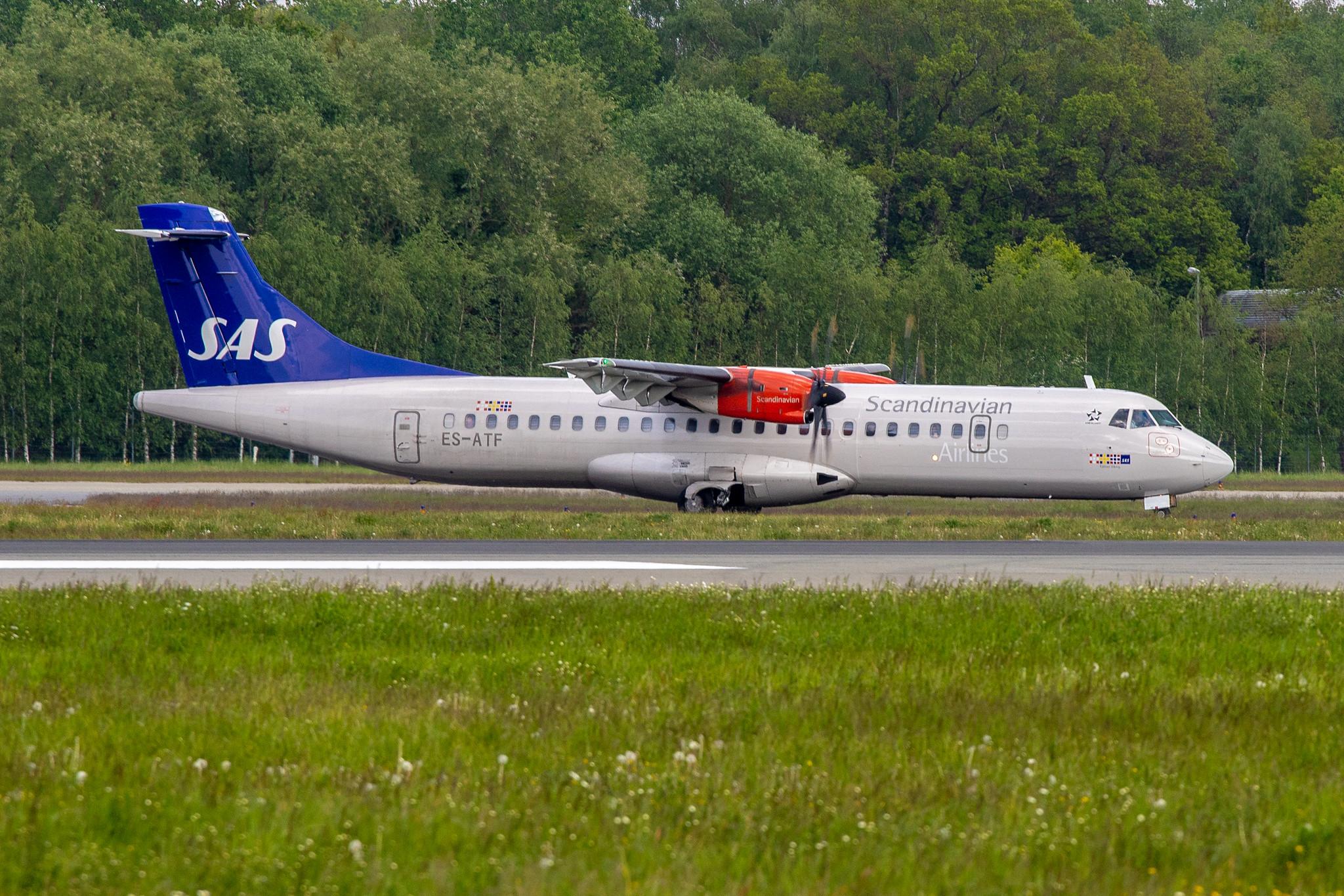 Hamburg Airport: SAS (SK / SAS) | Operator: Xfly |  ATR 72-600 AT76 | ES-ATF | MSN 1131