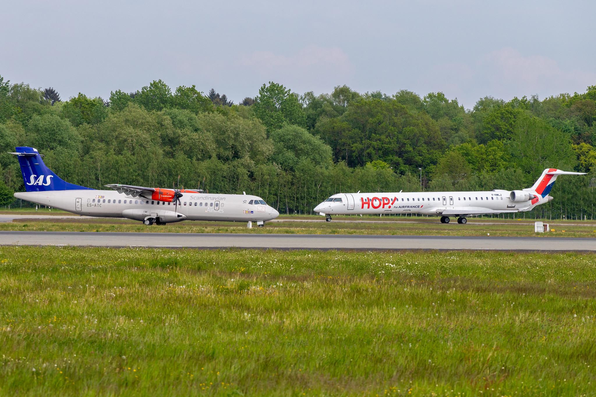 Hamburg Airport: SAS (SK / SAS) | Operator: Xfly |  ATR 72-600 AT76 | ES-ATC | MSN 1164