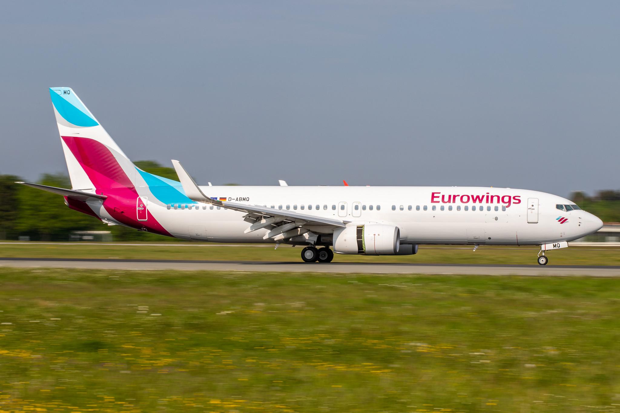 Hamburg Airport: Eurowings (EW / EWG) | Operator: TUI fly |  Boeing 737-86J B738 | D-ABMQ | MSN 37780