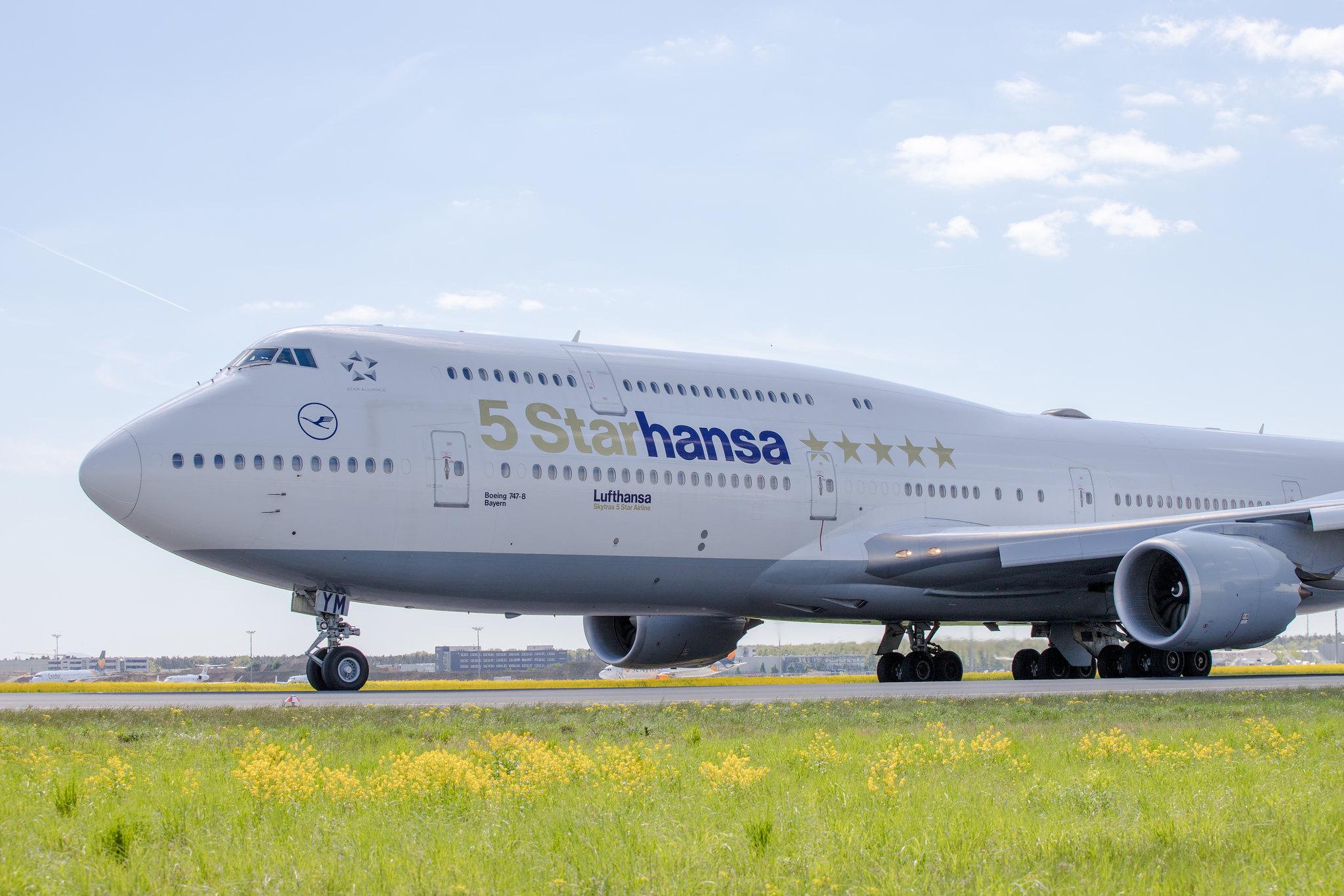 Frankfurt Airport: Lufthansa (LH / DLH) | Livery: 5 Starhansa ***** livery | Boeing 747-830 B748 | D-ABYM | MSN 37837