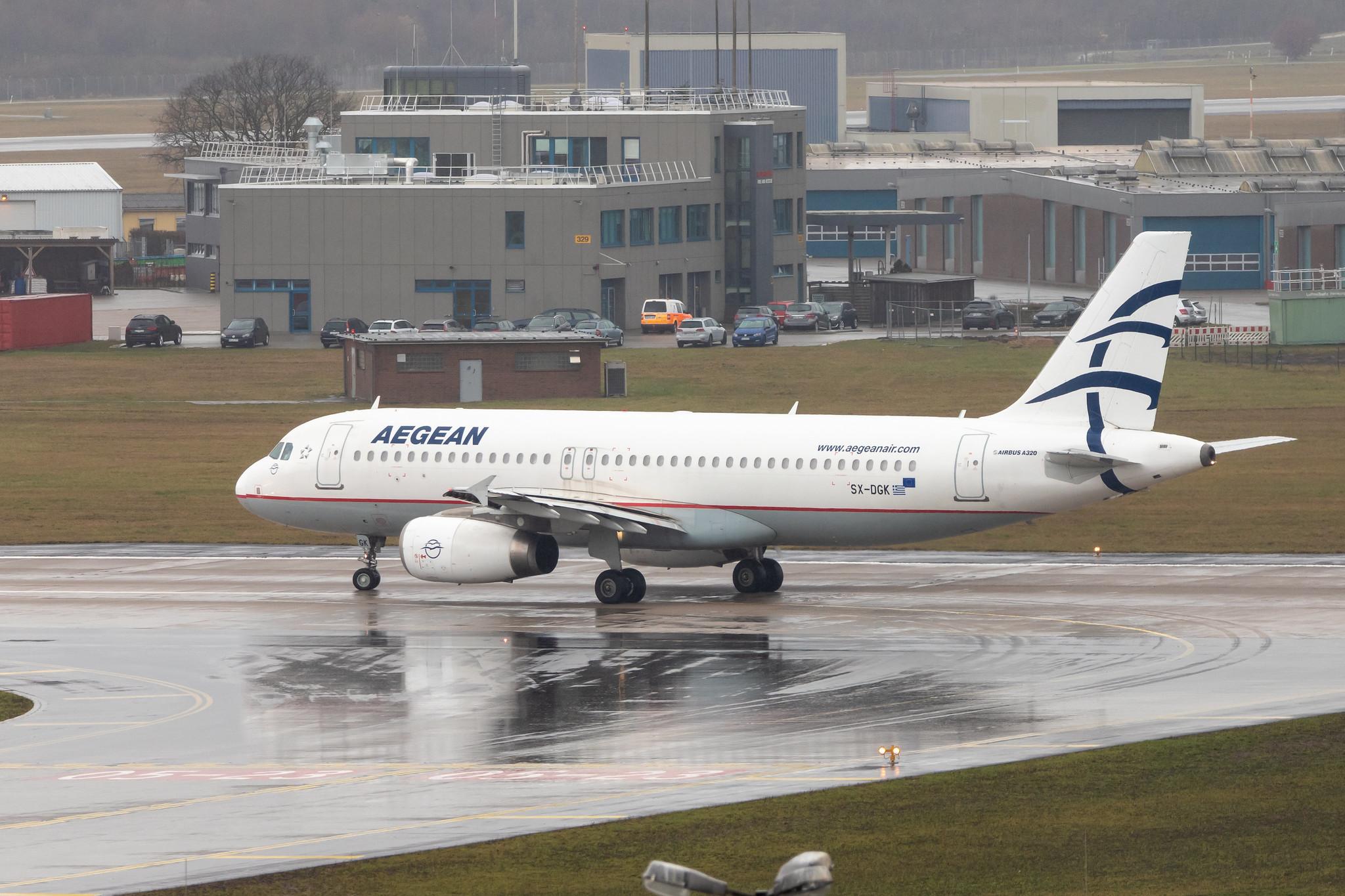 Hamburg Airport: Aegean Airlines (A3 / AEE) |  Airbus A320-232 A320 | SX-DGK | MSN 3748