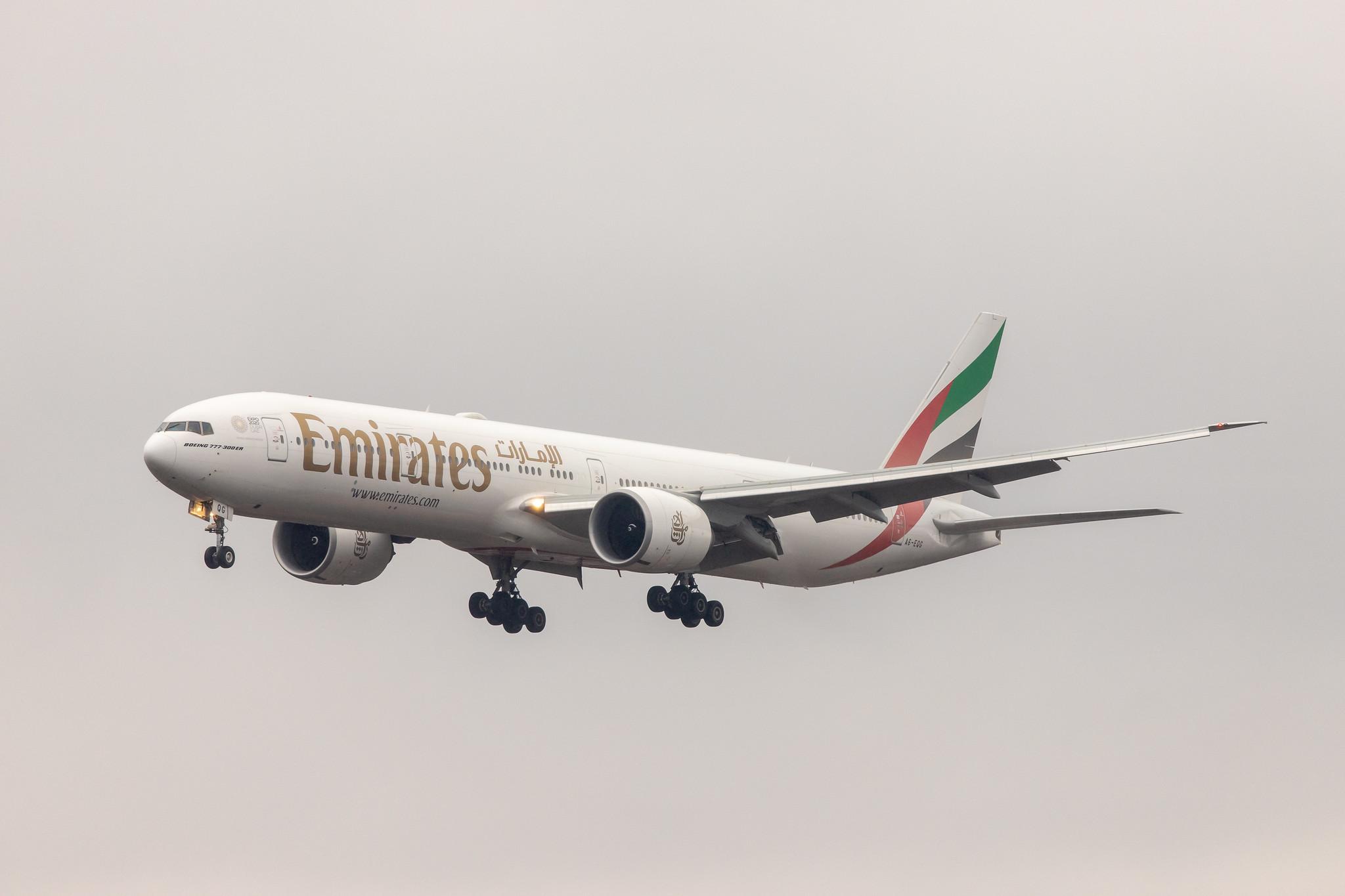 Hamburg Airport: Emirates (EK / UAE) |  Boeing 777-31H(ER) B77W | A6-EQG | MSN 42352