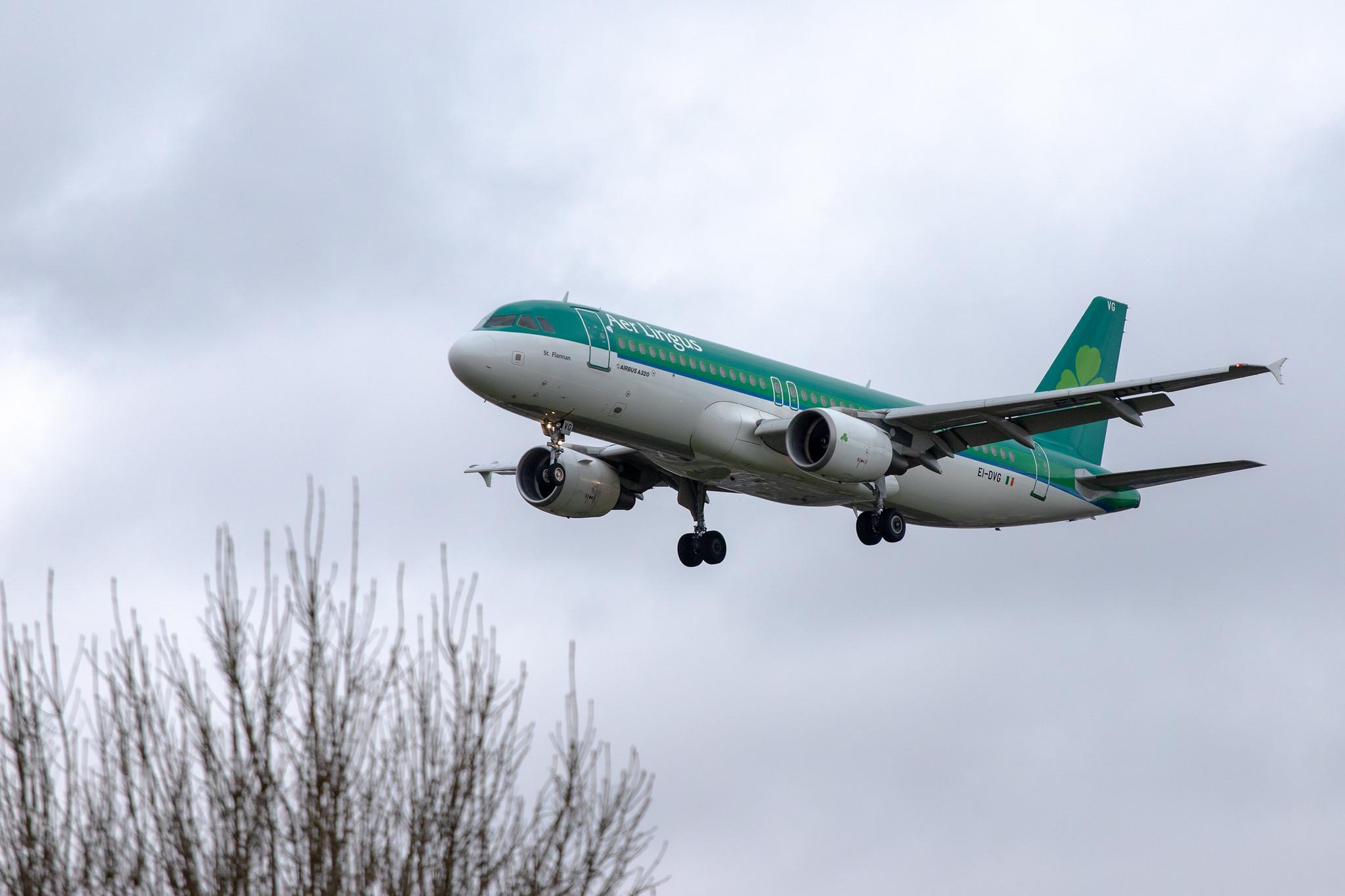 London Heathrow Airport: Aer Lingus (EI / EIN) |  Airbus A320-214 A320 | EI-DVG | MSN 3318
