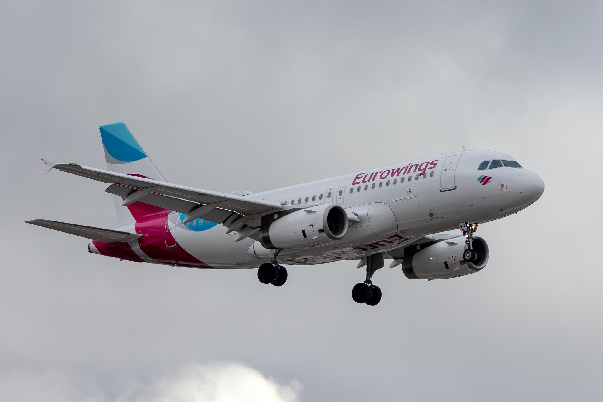 London Heathrow Airport: Eurowings (EW / EWG) |  Airbus A319-132 A319 | D-AGWV | MSN 5467