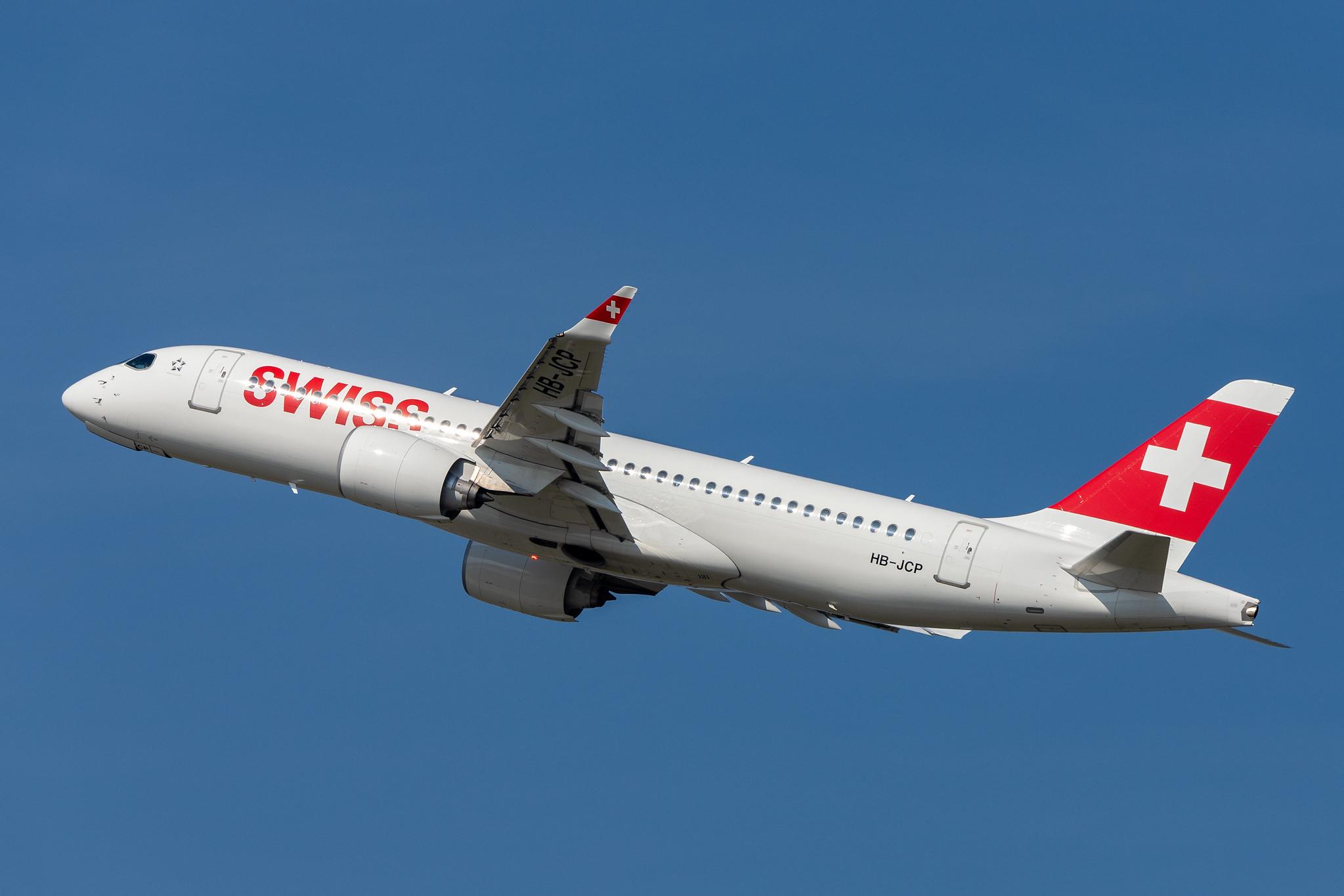 Düsseldorf Airport: Swiss (LX / SWR) |  Airbus A220-300 BCS3 | HB-JCP | MSN 55036