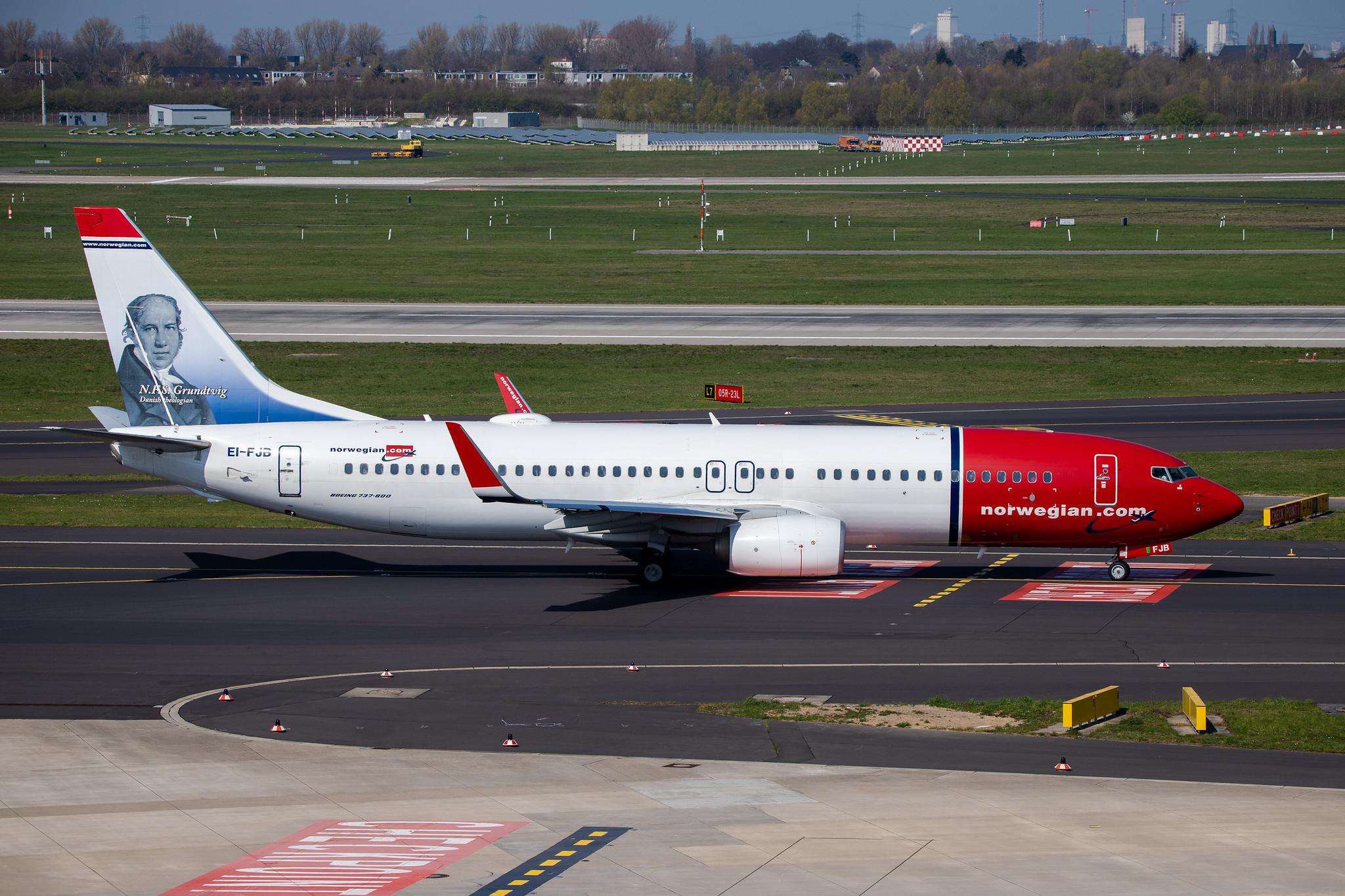 Düsseldorf Airport: Norwegian (DY / NAX) |  Boeing 737-8JP B738 | EI-FJB | MSN 42081