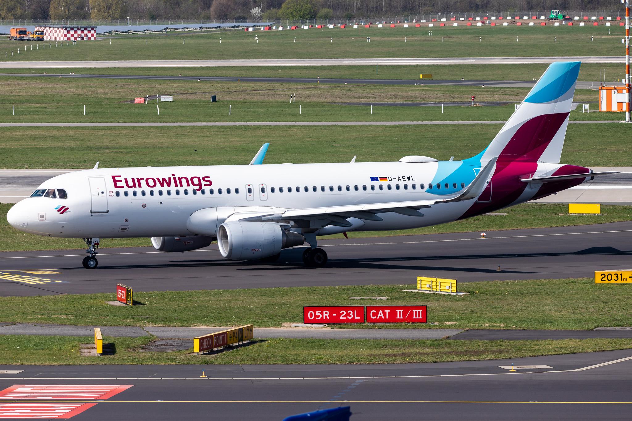 Düsseldorf Airport: Eurowings (EW / EWG) |  Airbus A320-214 A320 | D-AEWL | MSN 7263