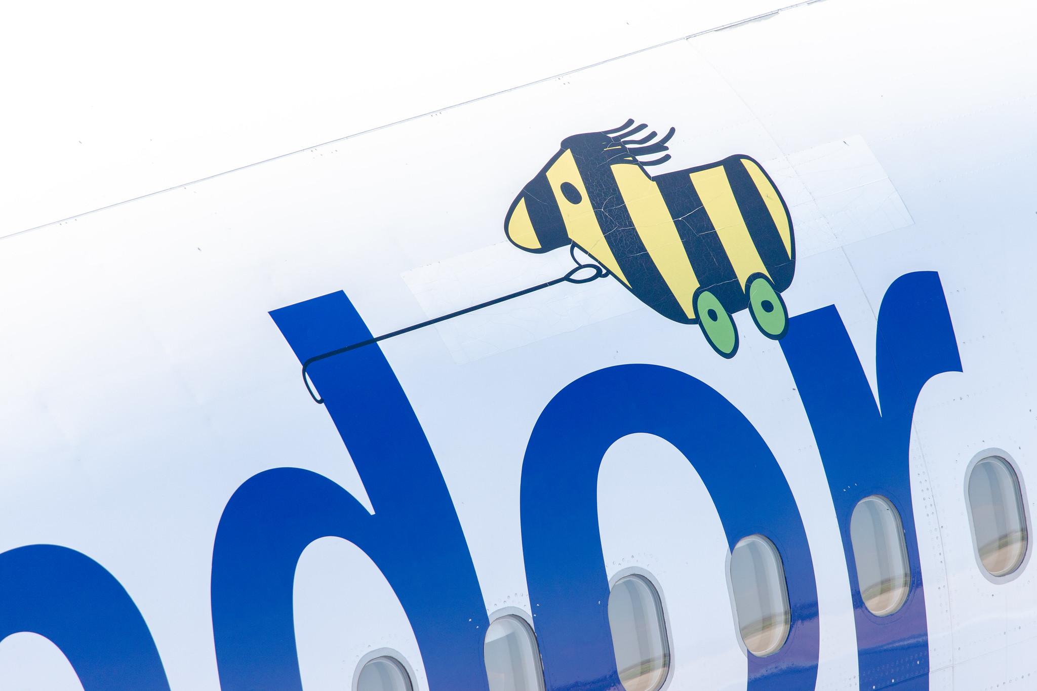 Düsseldorf Airport: Condor (DE / CFG) |  Livery: Janosch Stickers |  Airbus A320-212 A320 | D-AICH | MSN 0971