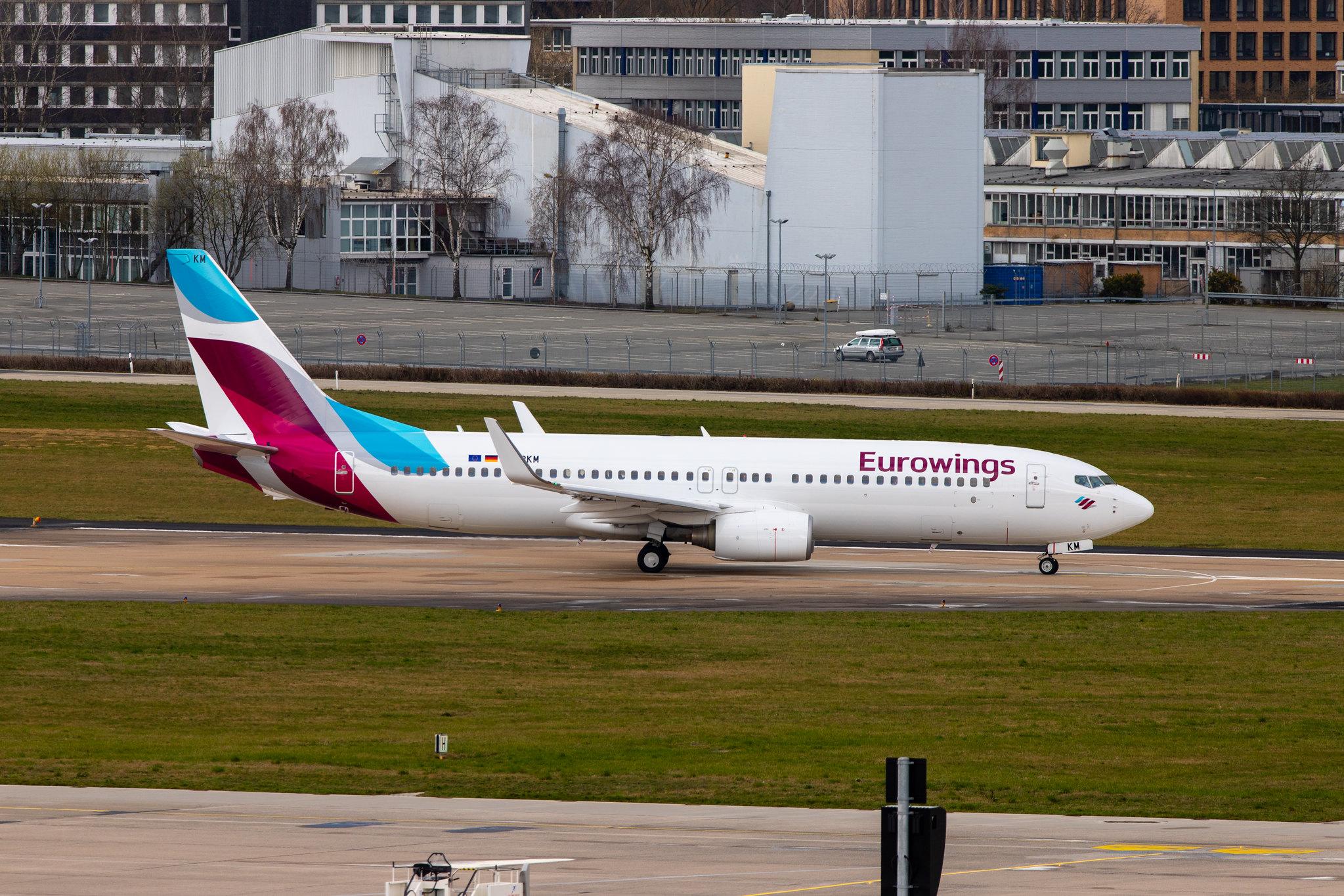 Hamburg Airport: Eurowings (EW / EWG) | Operator: TUI fly |  Boeing 737-86J B738 | D-ABKM | MSN 37755