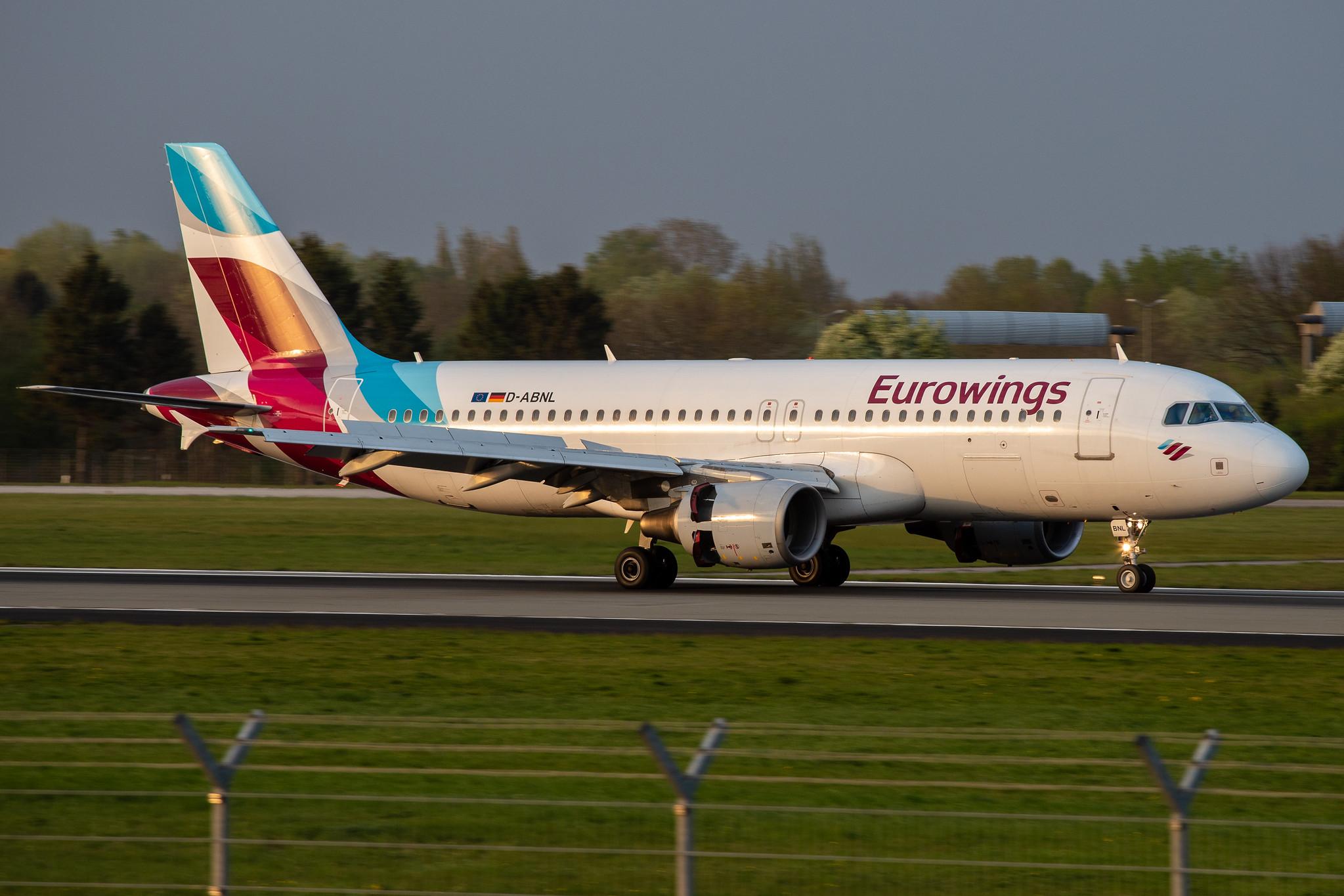 Hamburg Airport: Eurowings (EW / EWG) |  Airbus A320-214 A320 | D-ABNL | MSN 1852