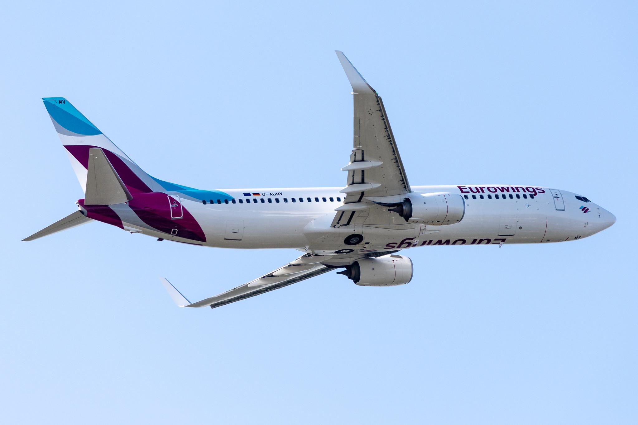 Hamburg Airport: Eurowings (EW / EWG) | Operator: TUI fly |  Boeing 737-86J B738 | D-ABMV | MSN 37785
