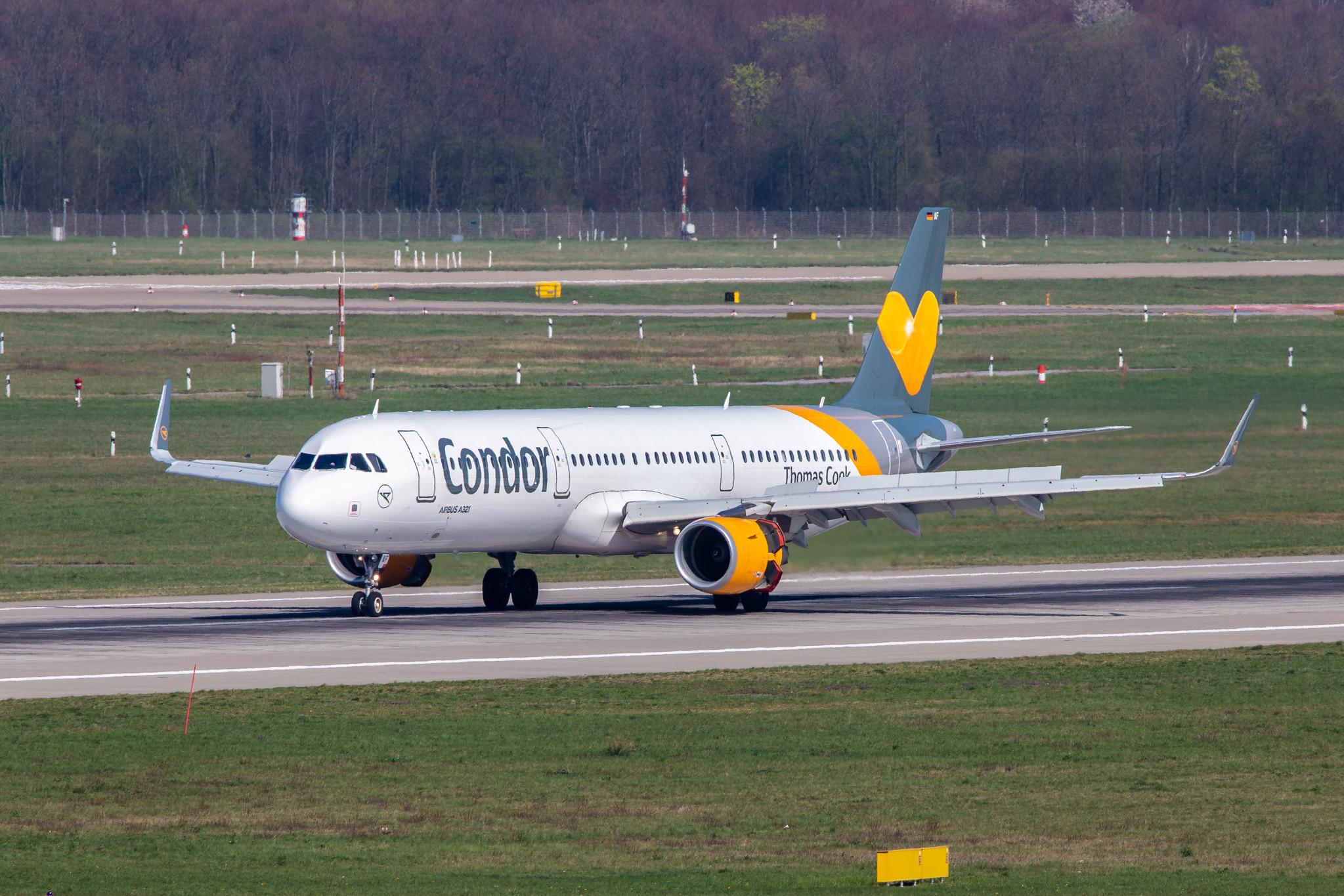 Düsseldorf Airport: Condor (DE / CFG) | Operator: Thomas Cook Aviation |  Airbus A321-211 A321 | D-AIAF | MSN 6459