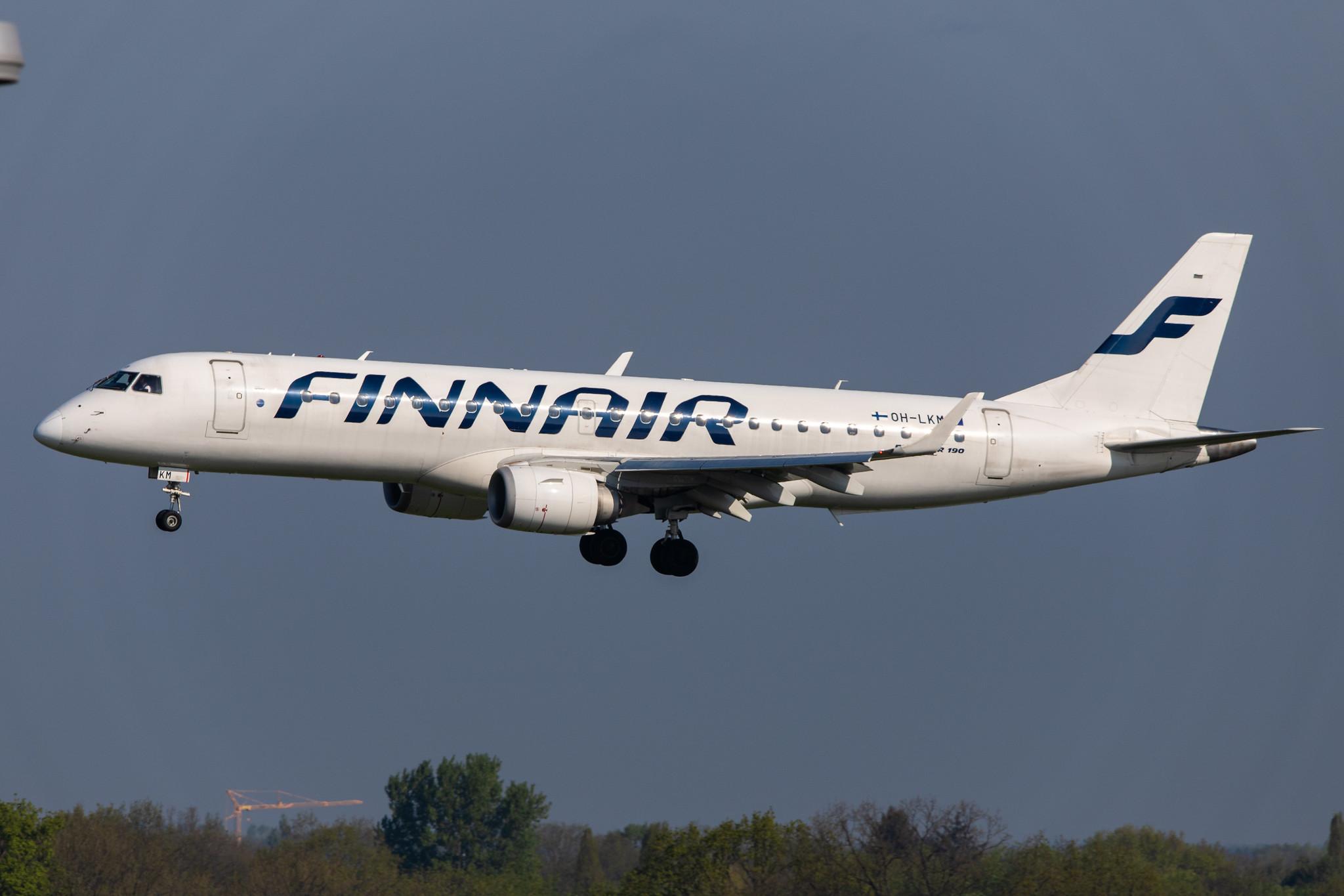 Hamburg Airport: Finnair (AY / FIN) | Operator: NORRA |  Embraer E190LR E190 | OH-LKM | MSN 19000160