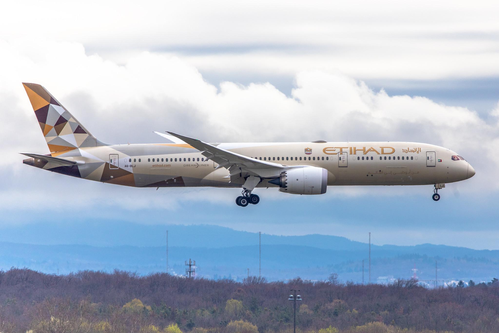 Frankfurt Airport: Etihad (EY / ETD) |  Operator: Etihad Airways |  Boeing 787-9 Dreamliner B789 | A6-BLJ | MSN 39657