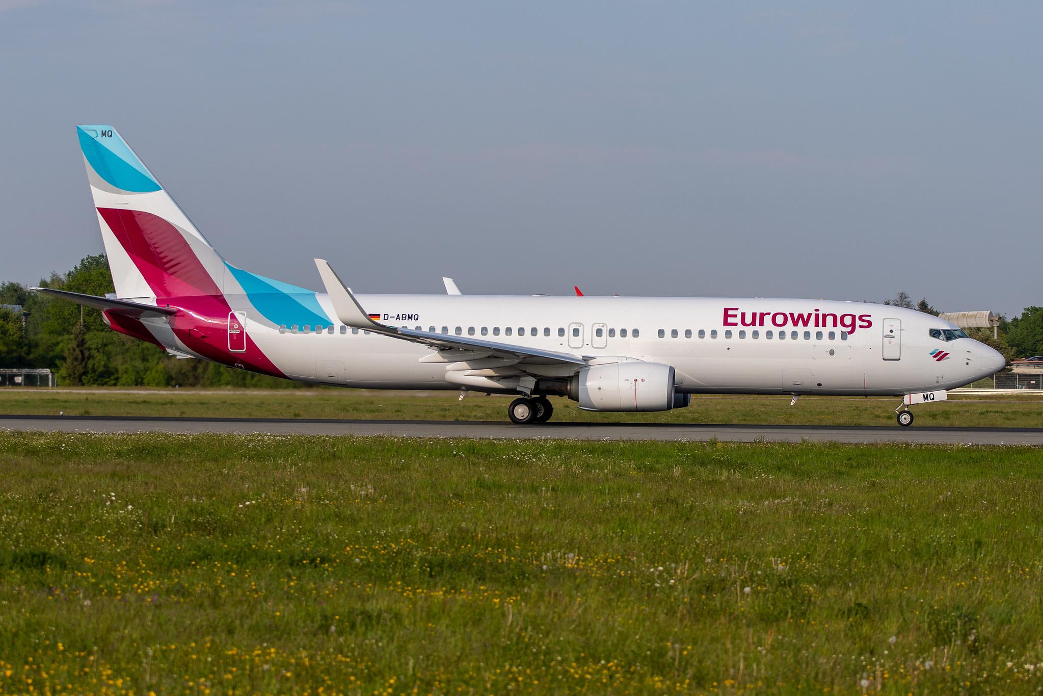 Hamburg Airport: Eurowings (EW / EWG) | Operator: TUI fly |  Boeing 737-86J B738 | D-ABMQ | MSN 37780