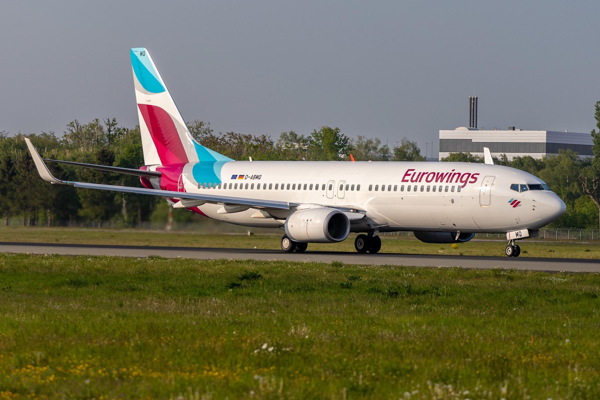 Hamburg Airport: Eurowings (EW / EWG) | Operator: TUI fly |  Boeing 737-86J B738 | D-ABMQ | MSN 37780