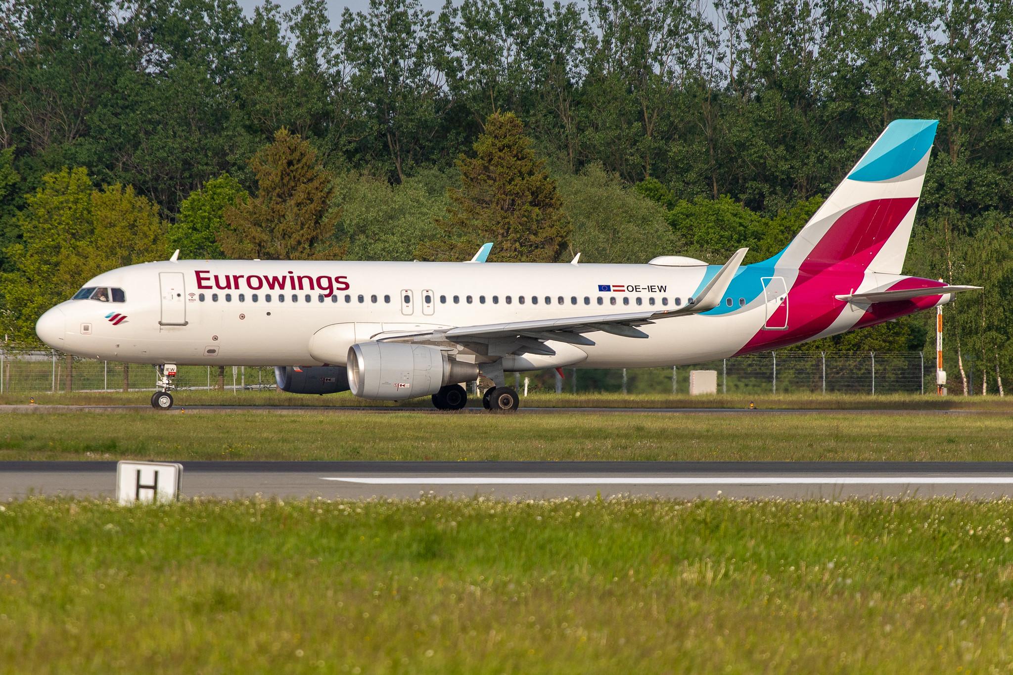 Hamburg Airport: Eurowings (EW / EWG) | Operator: Eurowings Europe |  Airbus A320-214 A320 | OE-IEW | MSN 7148