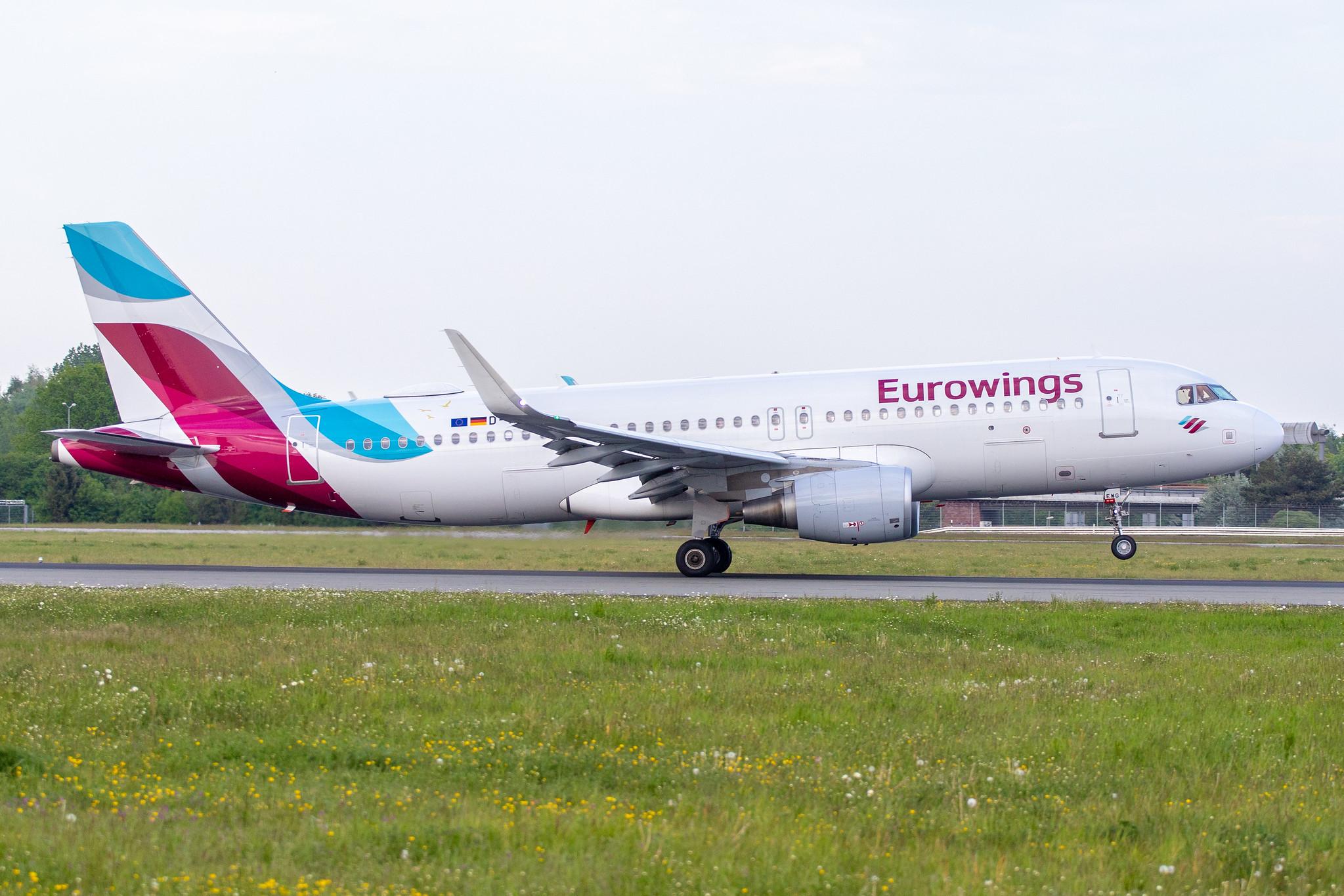 Hamburg Airport: Eurowings (EW / EWG) |  Livery: Visit Sweden/Göteborg Livery |  Airbus A320-214 A320 | D-AEWG | MSN 7121