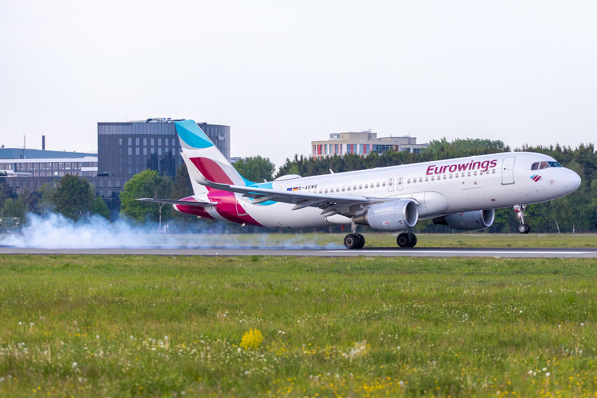 Hamburg Airport: Eurowings (EW / EWG) |  Livery: Visit Sweden/Göteborg Livery |  Airbus A320-214 A320 | D-AEWG | MSN 7121