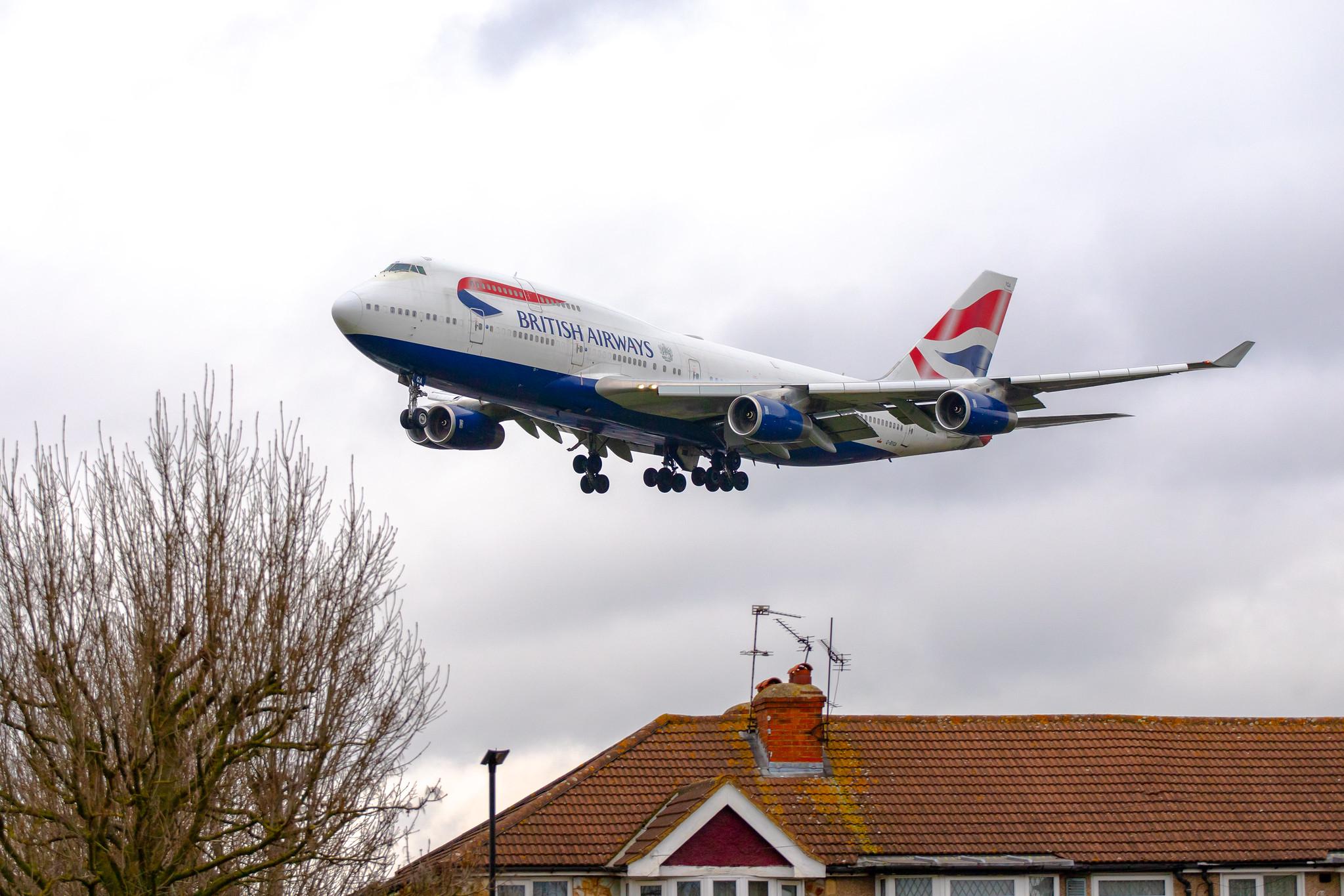 London Heathrow Airport: British Airways (BA / BAW) |  Boeing 747-436 B744 | G-BYGA | MSN 28855