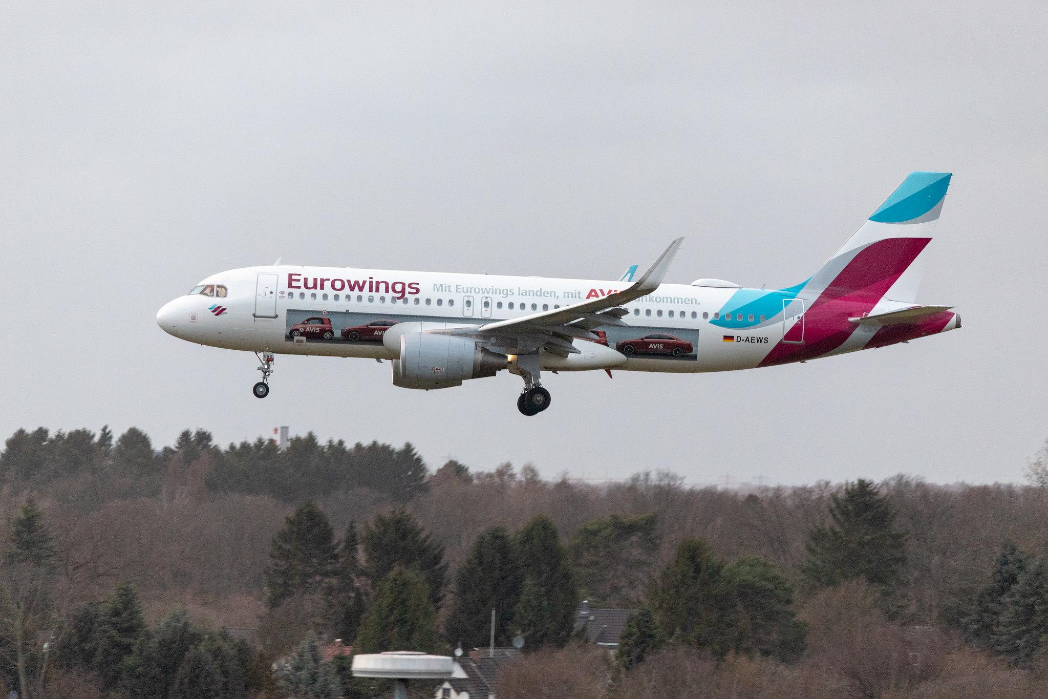 Hamburg Airport: Eurowings (EW / EWG) | Livery: AVIS Livery | Airbus A320-214 A320 | D-AEWS | MSN 7439
