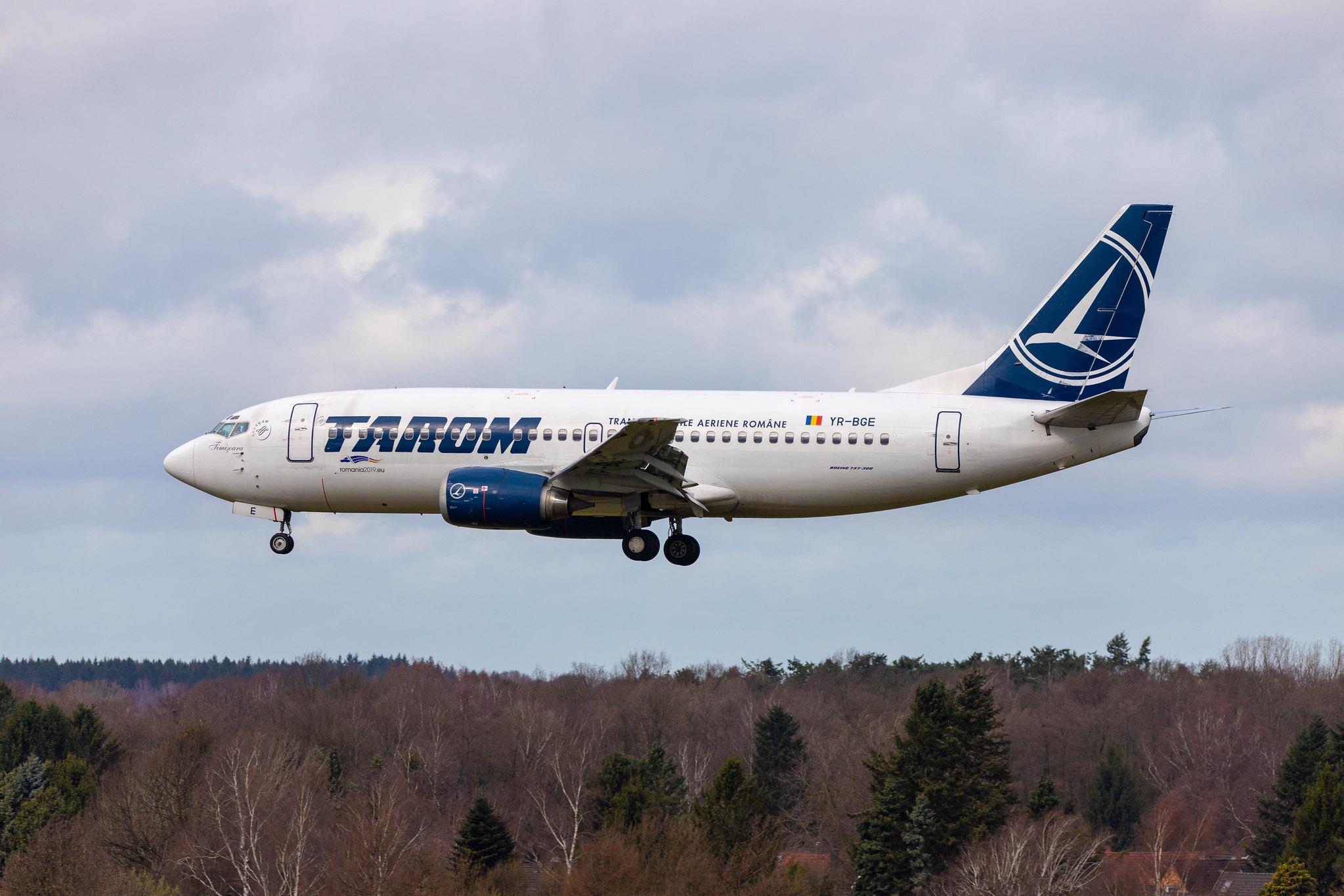 Hamburg Airport: Tarom (RO / ROT) |  Boeing 737-38J B733 | YR-BGE | MSN 27395