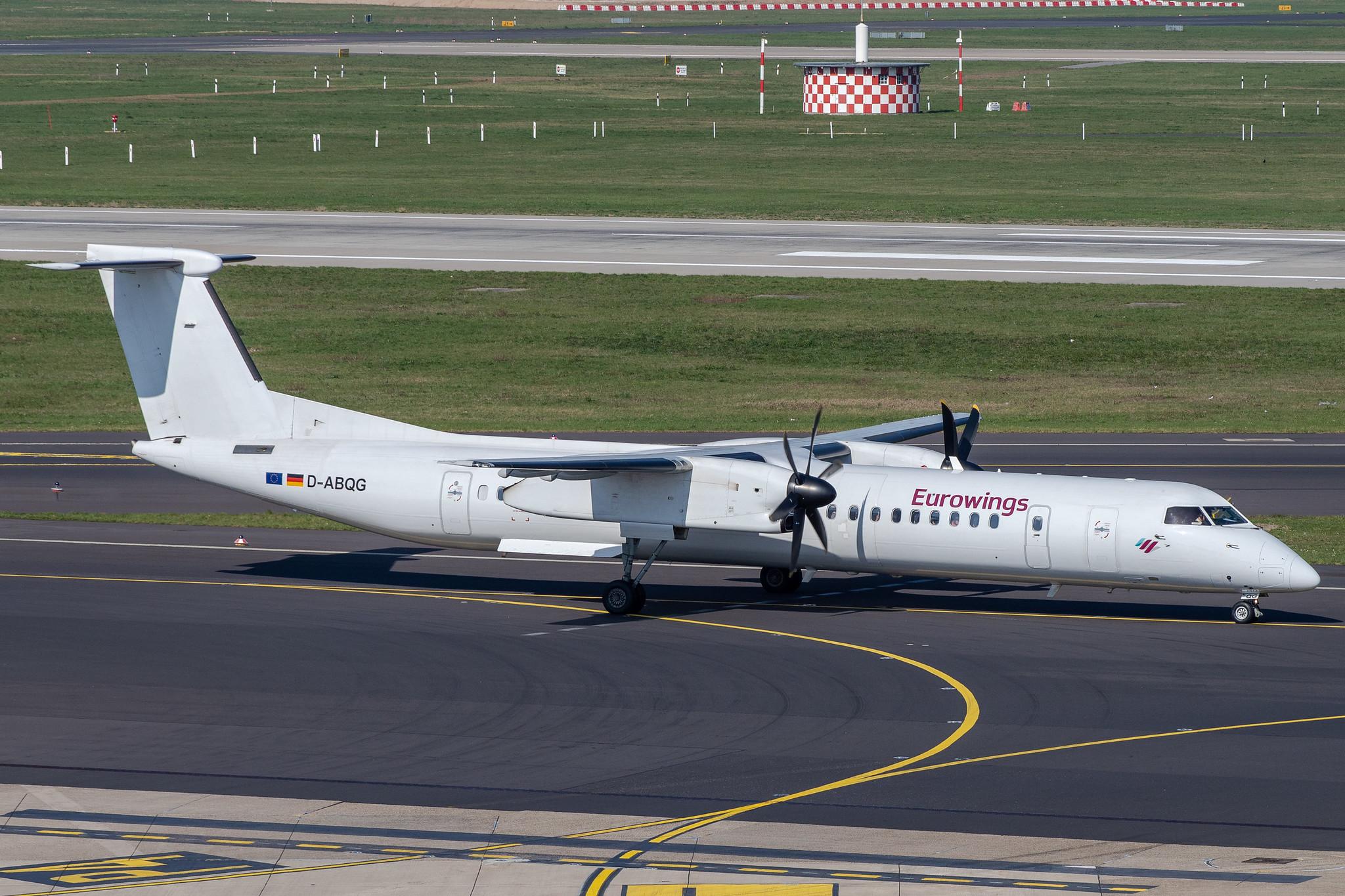 Düsseldorf Airport: Eurowings (EW / EWG) | Operator: Luftfahrtgesellschaft Walter |  De Havilland Canada Dash 8-400 DH8D | D-ABQG | MSN 4250